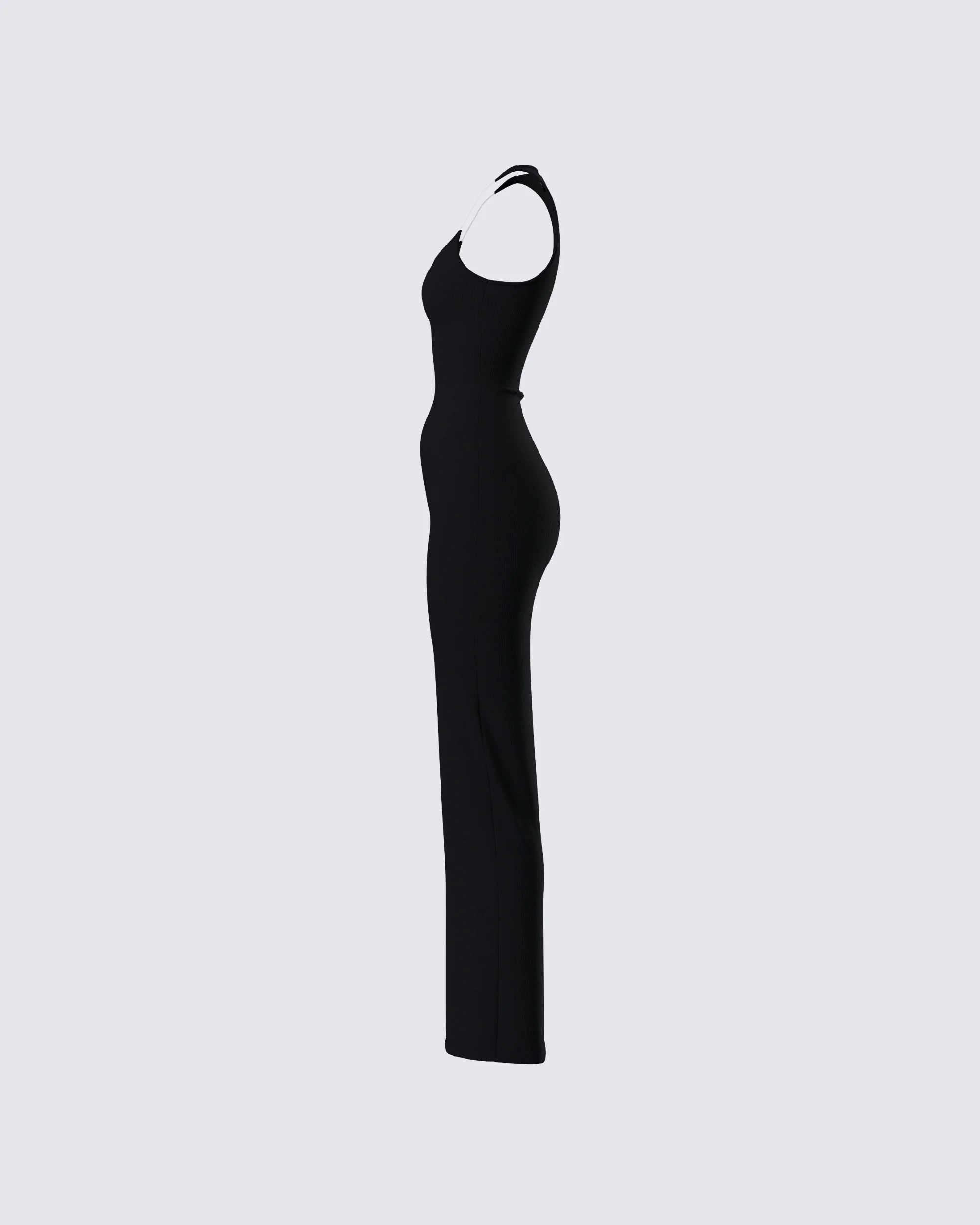 Jazlyn Black Invisible Strap Maxi Dress