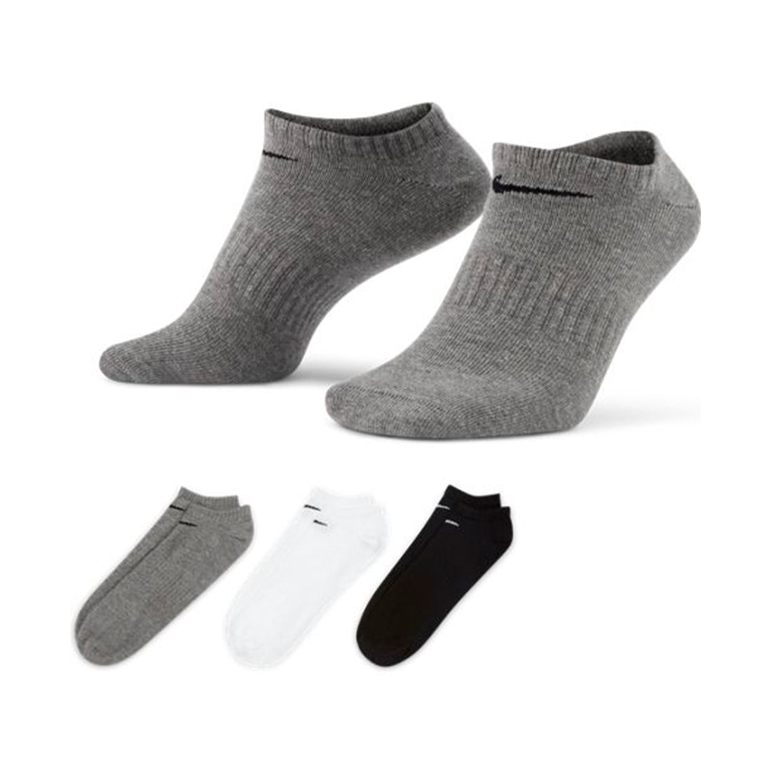NIKE Everyday Cushioned Training No-Show Socks (3 Pairs) Multi SX7678-964