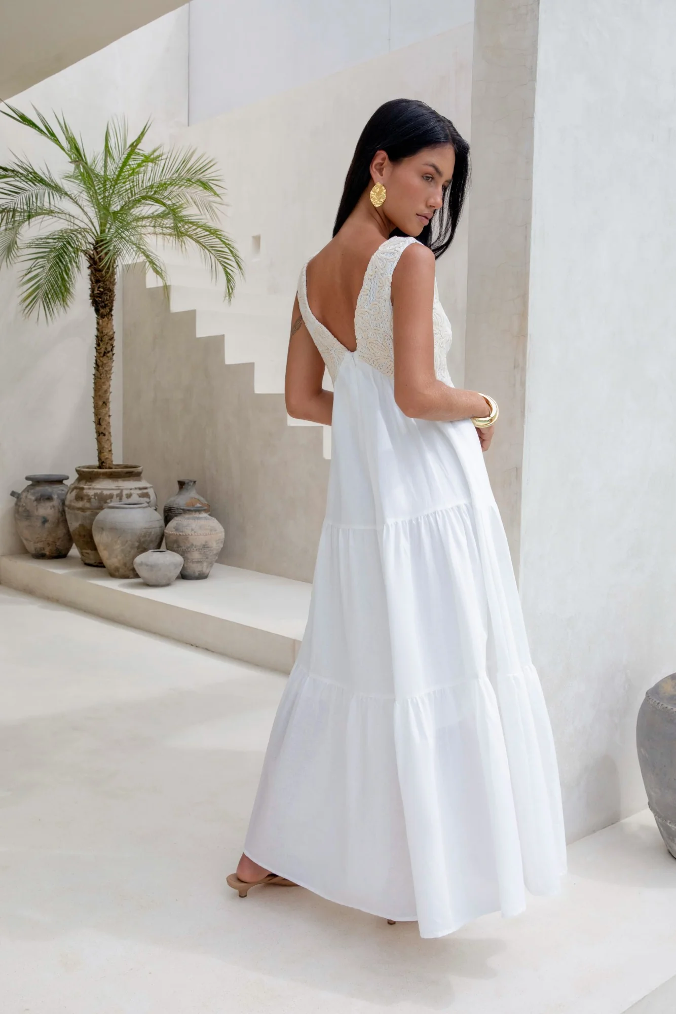 Lost In Your Love Maxi Dress White - luluinthesky