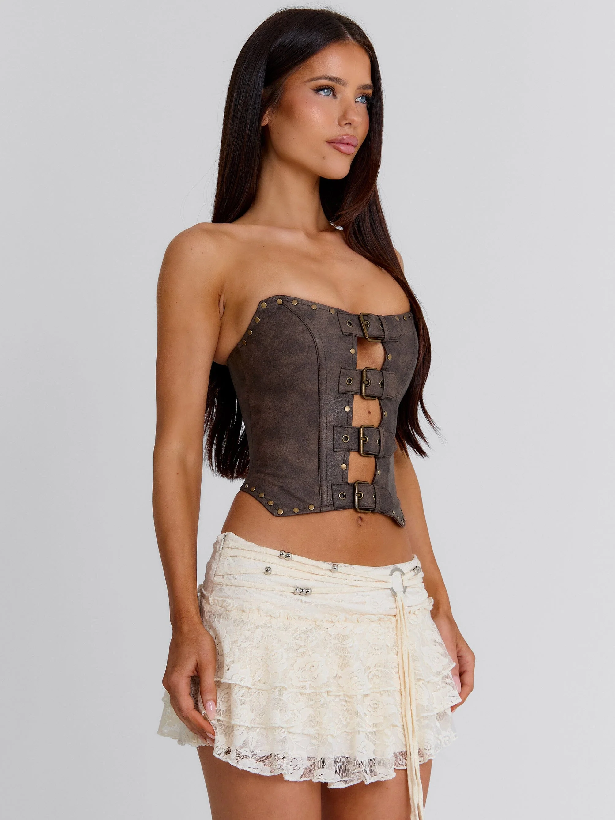 Briellie Mini Skirt Ivory