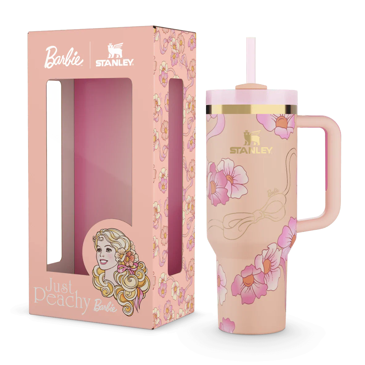 The Barbie™ x Stanley ’80s Peaches ’N Cream Quencher | 40 OZ