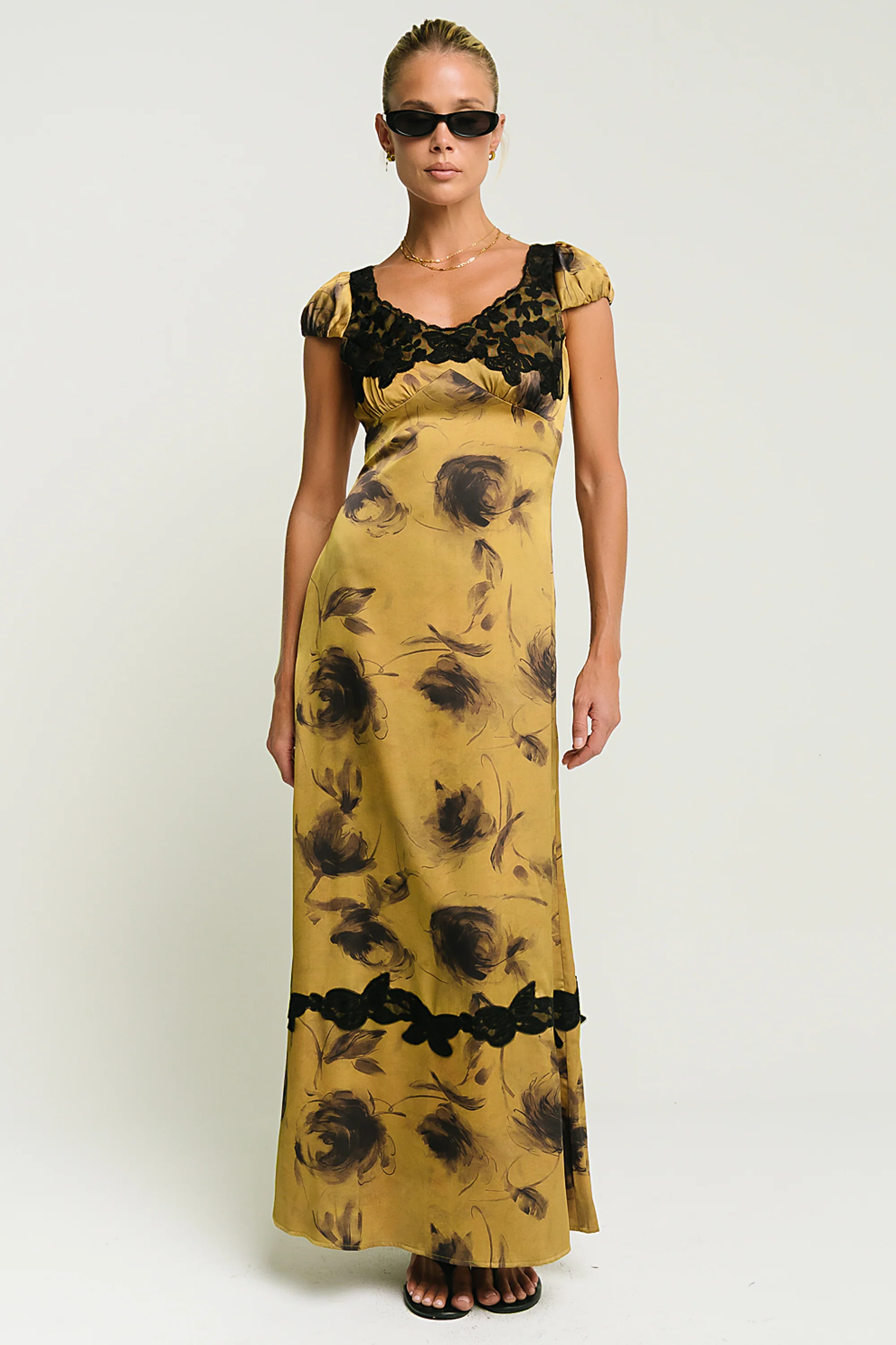 Marianna Maxi Dress in Chartreuse