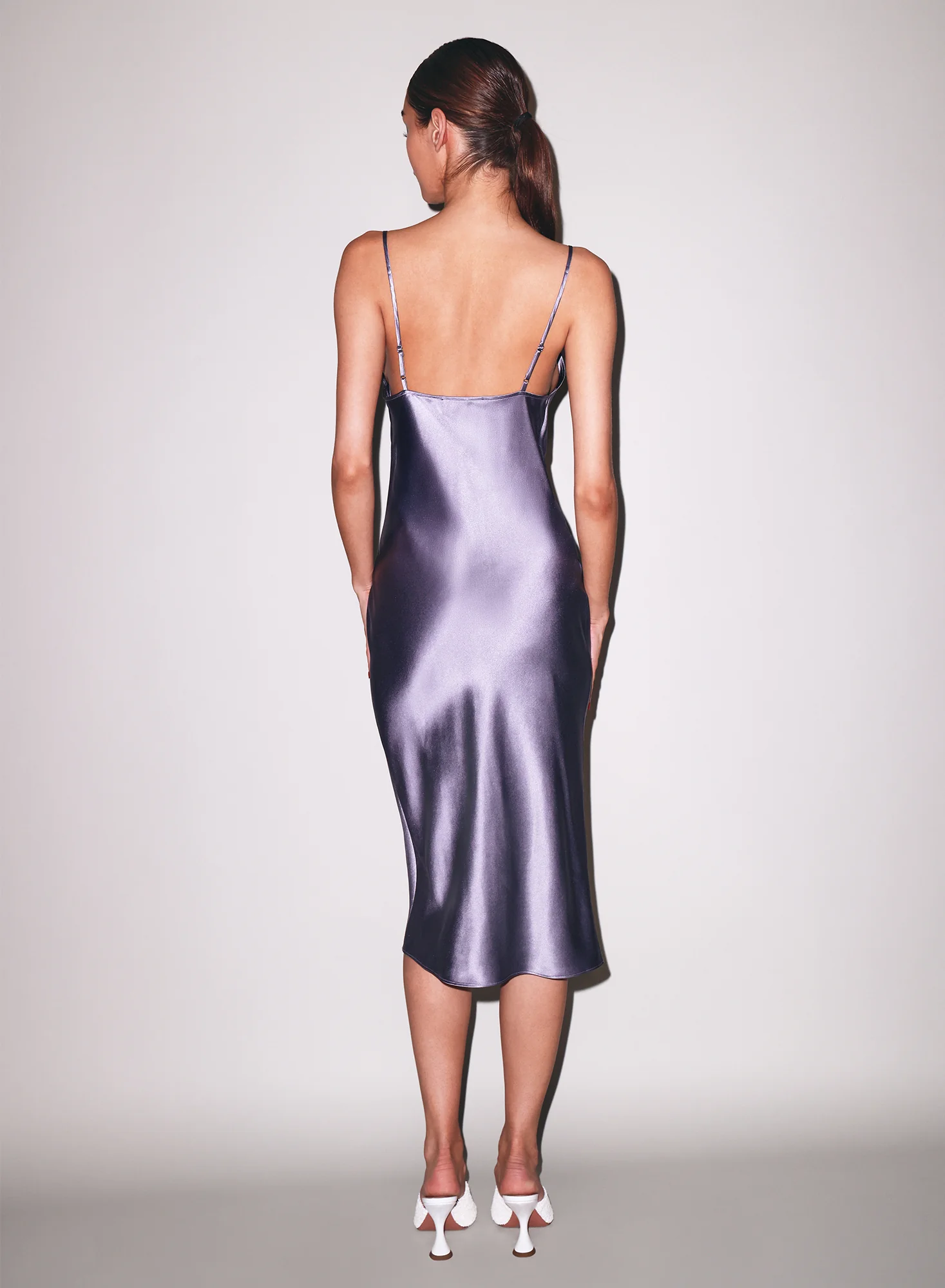 Silk Cowl Slip Dress