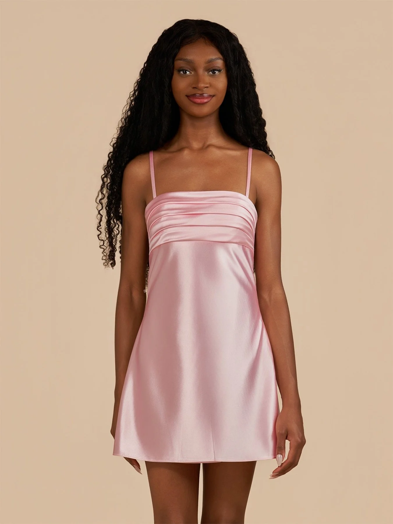 Aqua Sheath Spaghetti Straps Satin Homecoming Dress