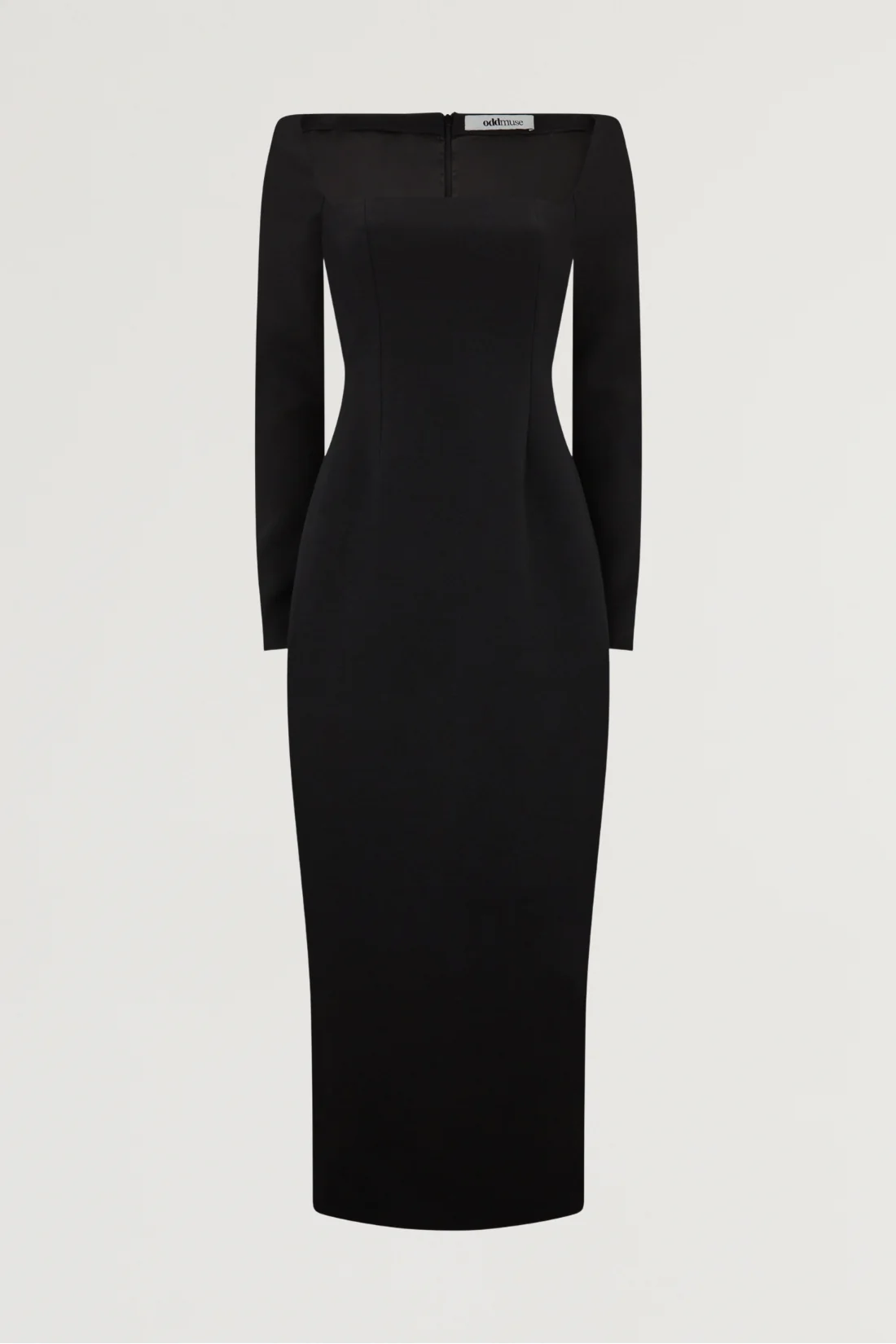 Framed Neckline Maxi Dress
