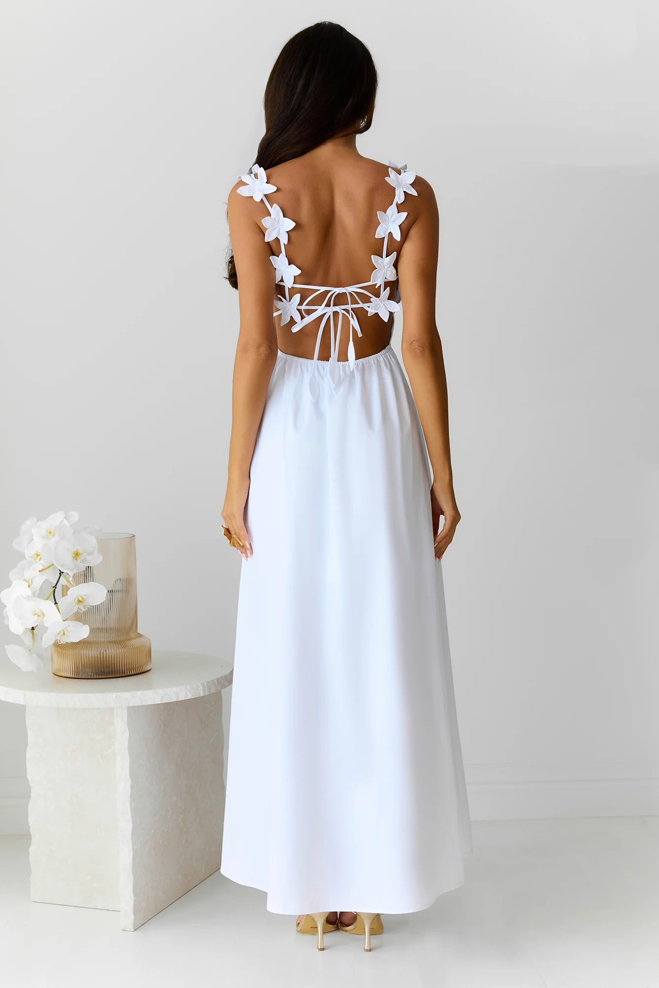 Embrace The Blooms Maxi Dress White - luluinthesky