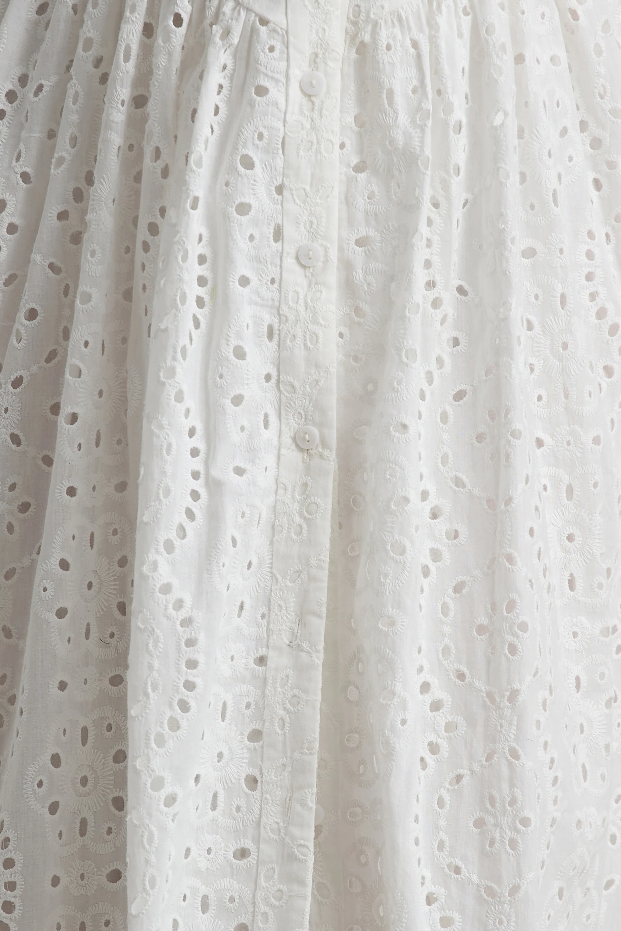 Jezebel | White Lace Plunge-Neck Collared Midi Dress