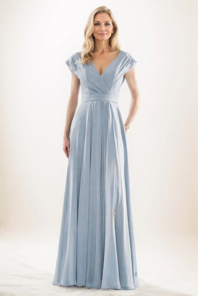A-Line Maxi Chiffon Mother Of The Bride Dress CM0290