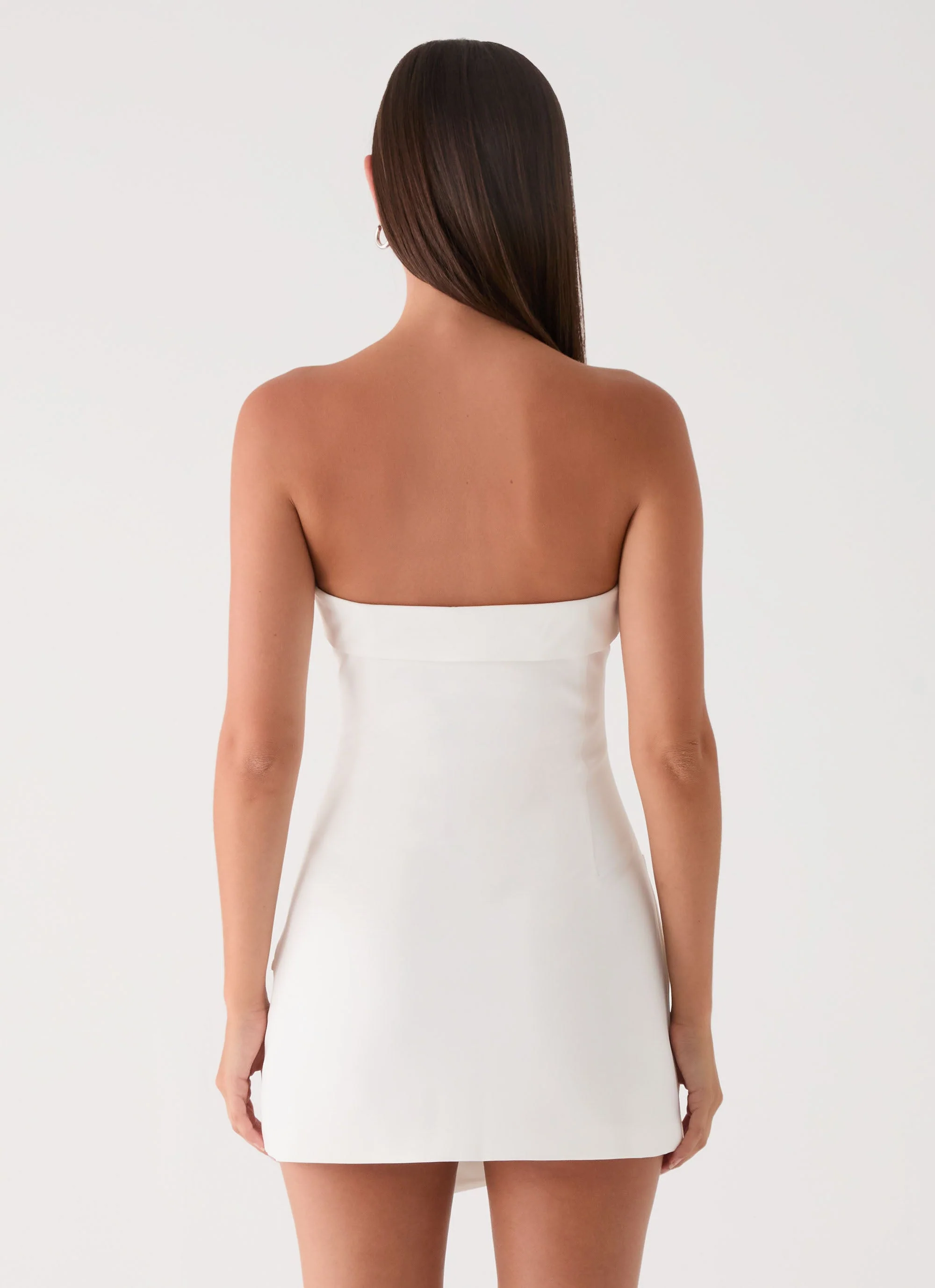 Jennah Mini Dress - White Dove - luluinthesky