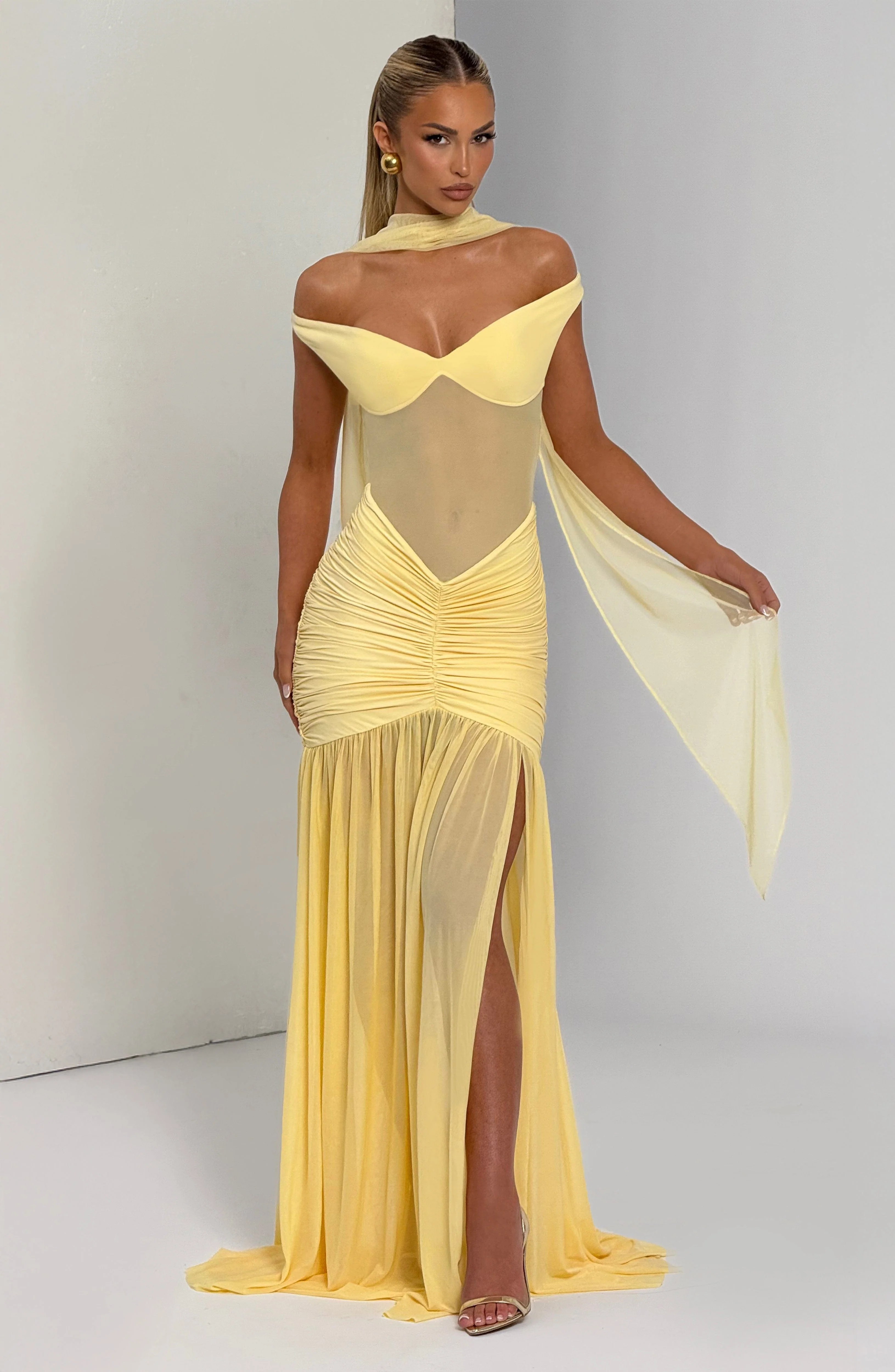 Alaia Maxi Dress - Lemon