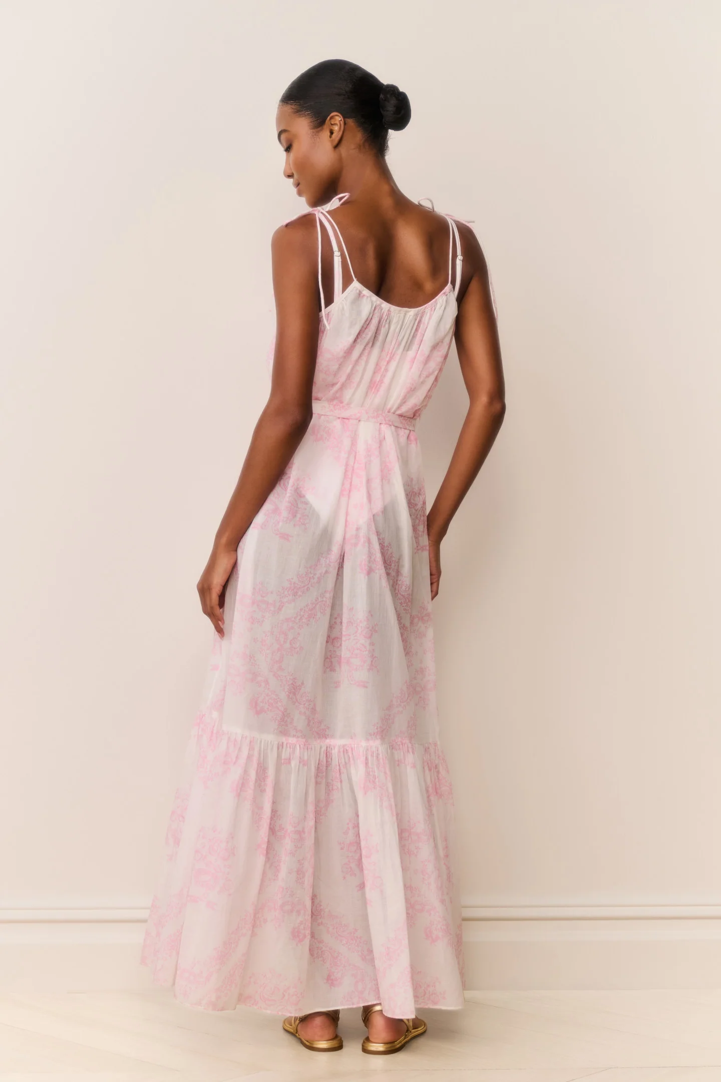 Hale Cotton Toile Print Cover-Up Dress