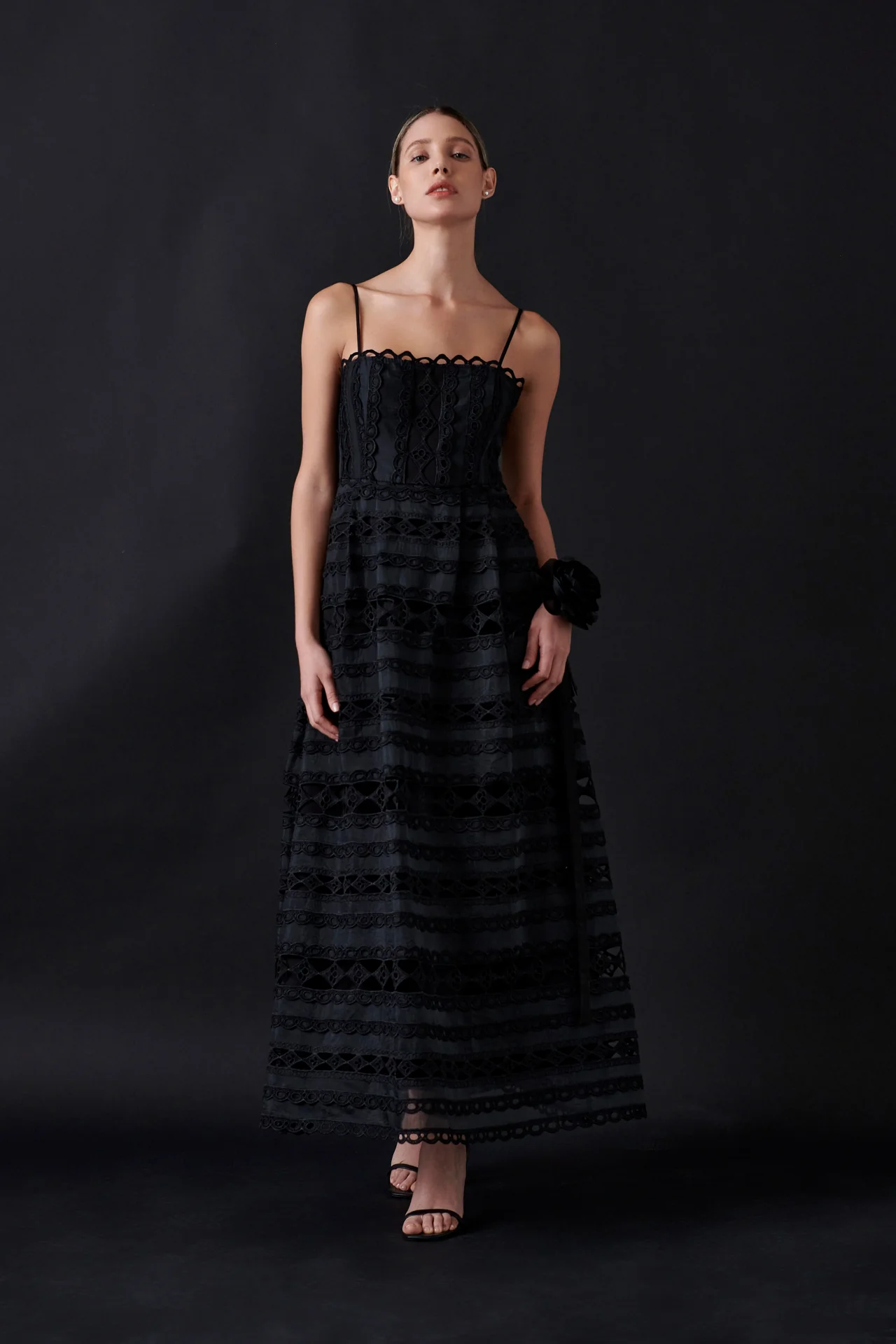 Combination Lace Maxi Dress