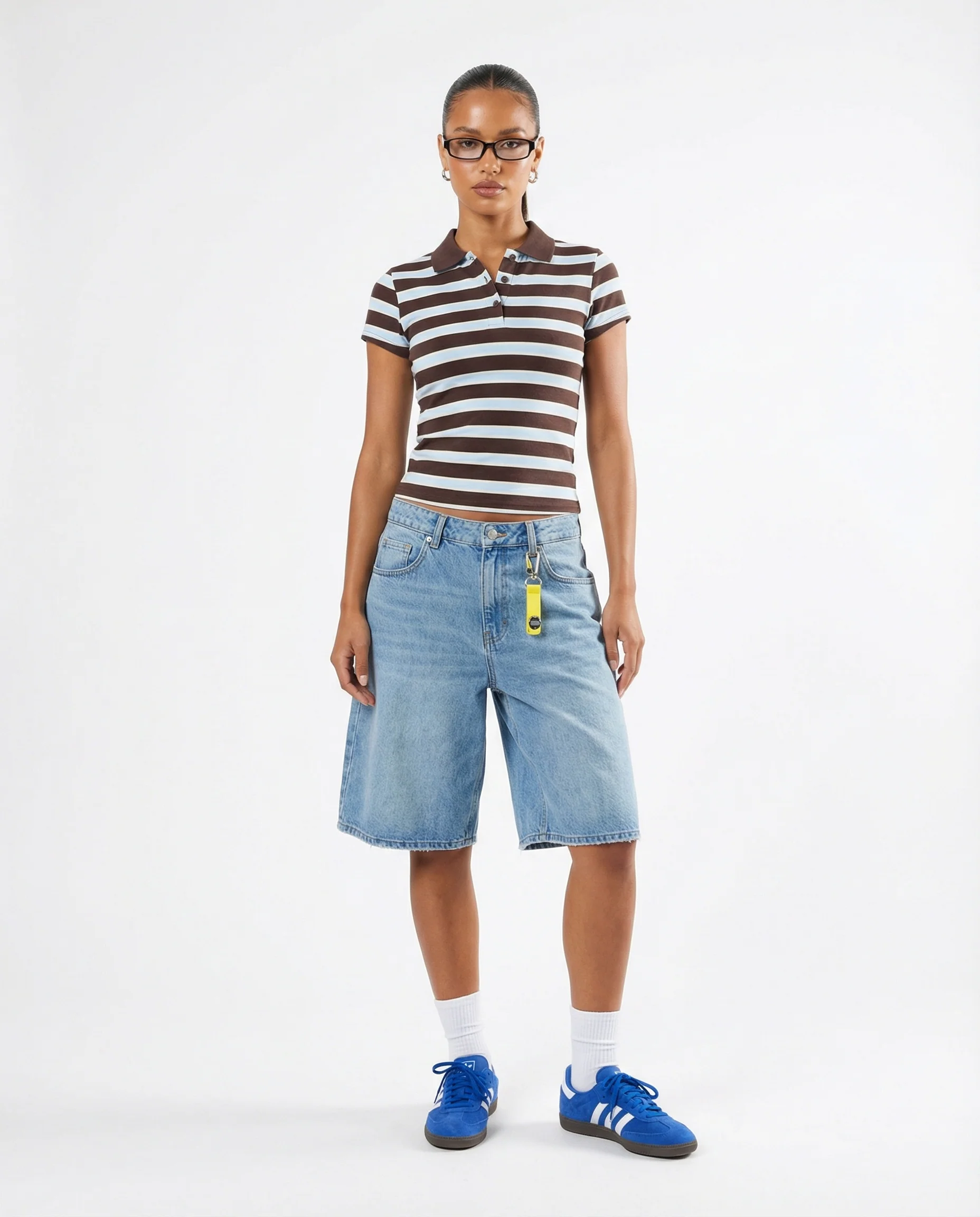Striped Collared Top