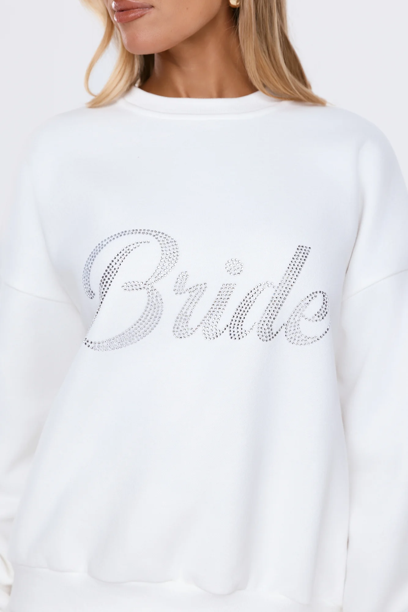 Bedazzled Bride Sweater White