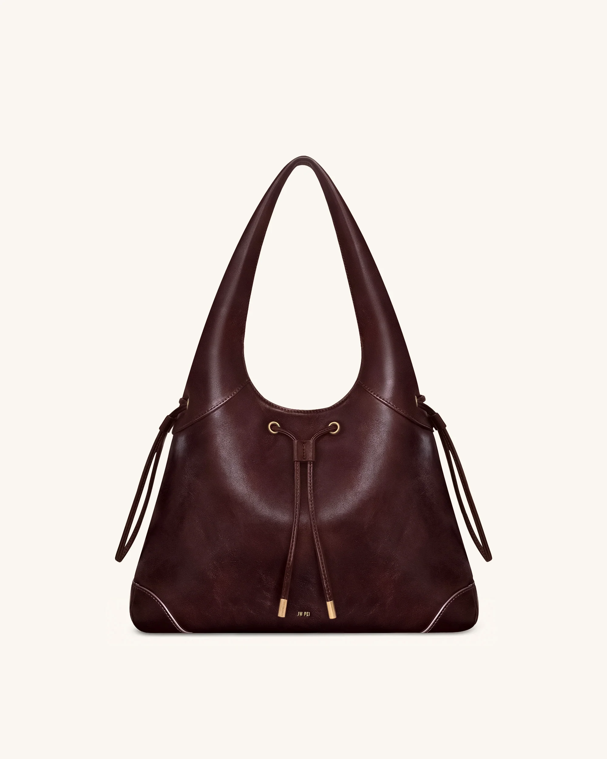 Celandra Drawstring Hobo Bag - Deep Burgundy