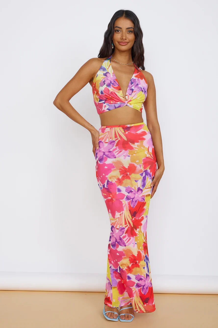 RUNAWAY THE LABEL Zarela Maxi Skirt Pink