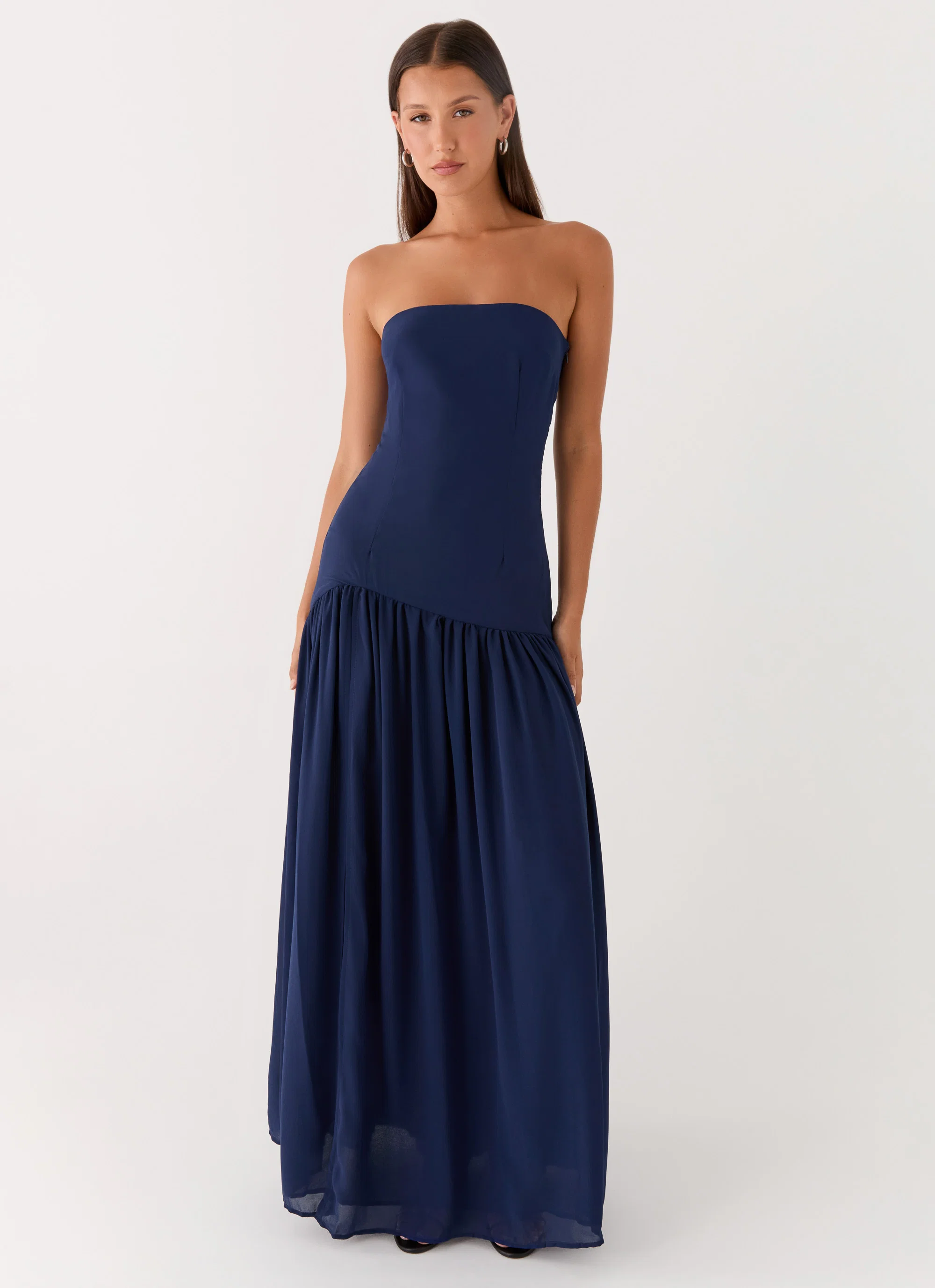 Eden Strapless Maxi Dress - Navy