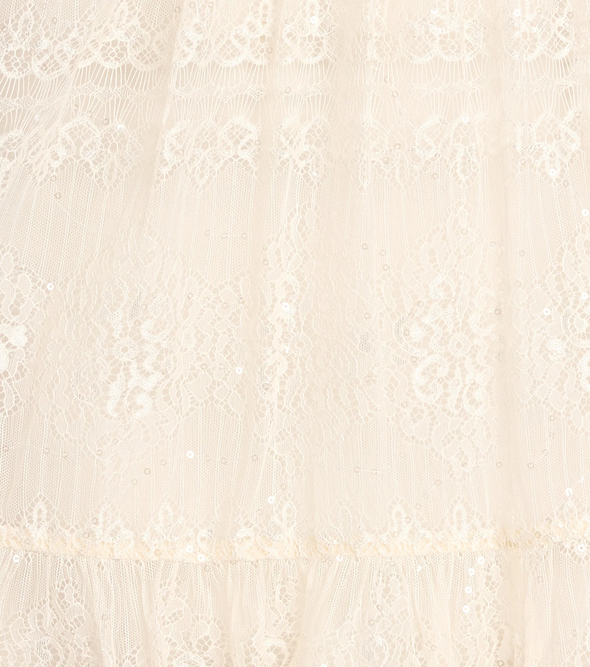 Soft Glam Sequin Lace Strapless A-Line Dress