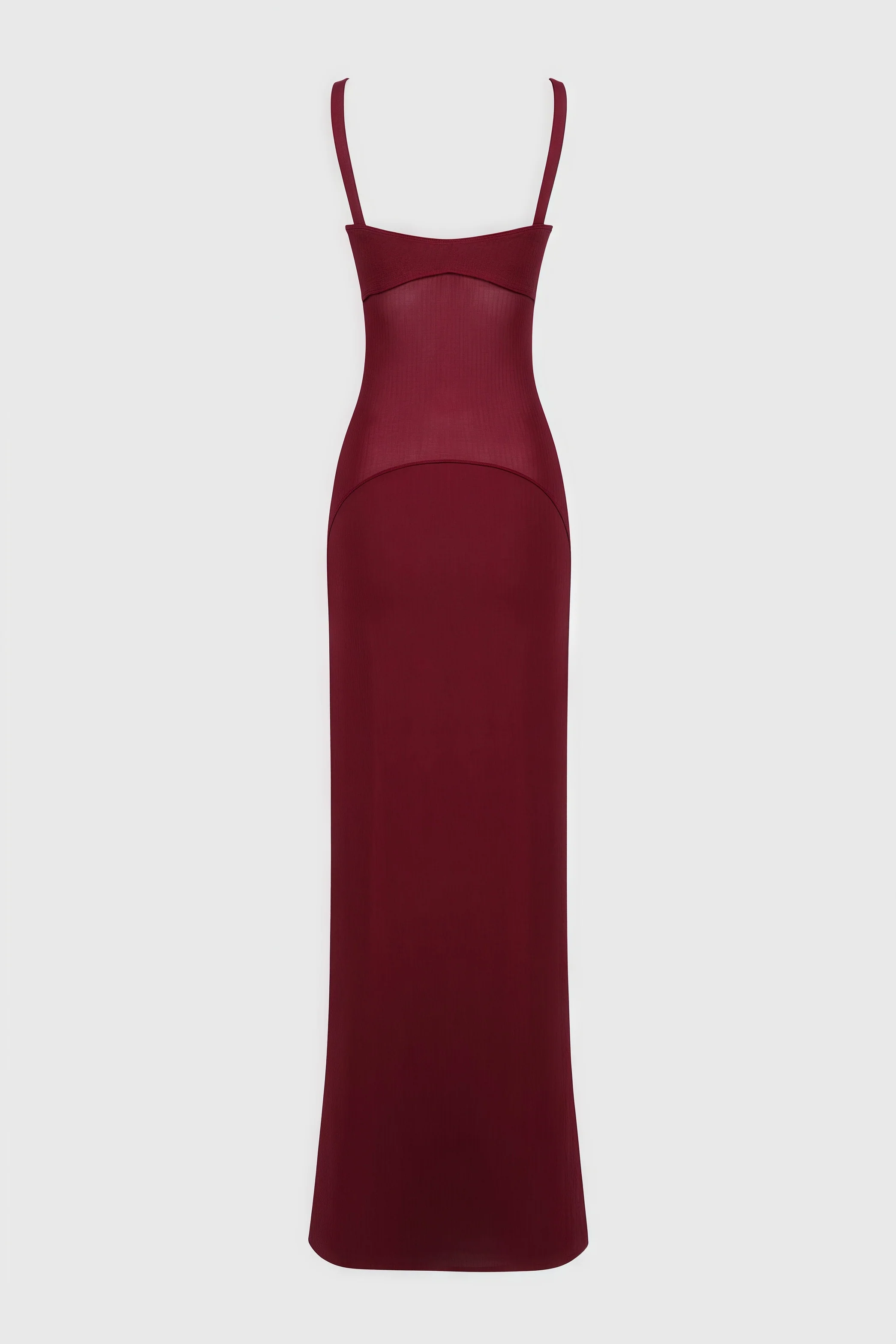 Eirand Red Halter Mesh Maxi Dress