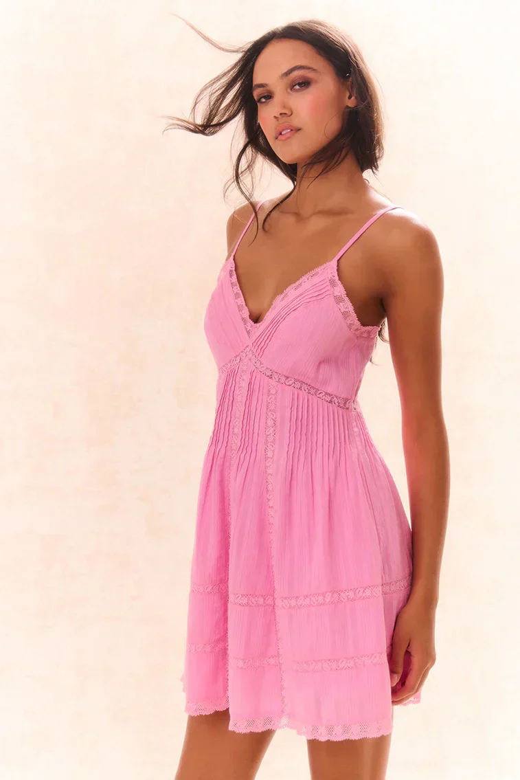 Docila Cotton Mini Dress - luluinthesky