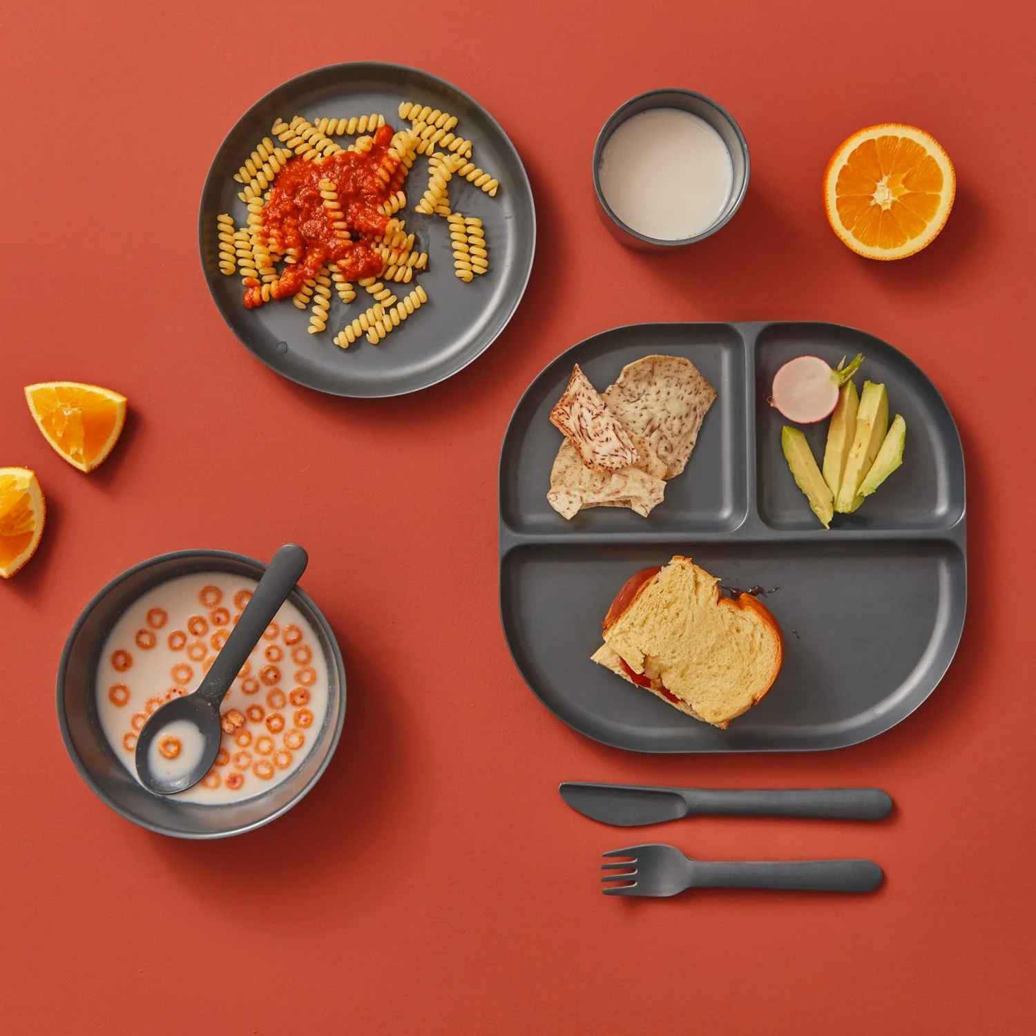 Vogeelle Divided Plate with rim - Storm