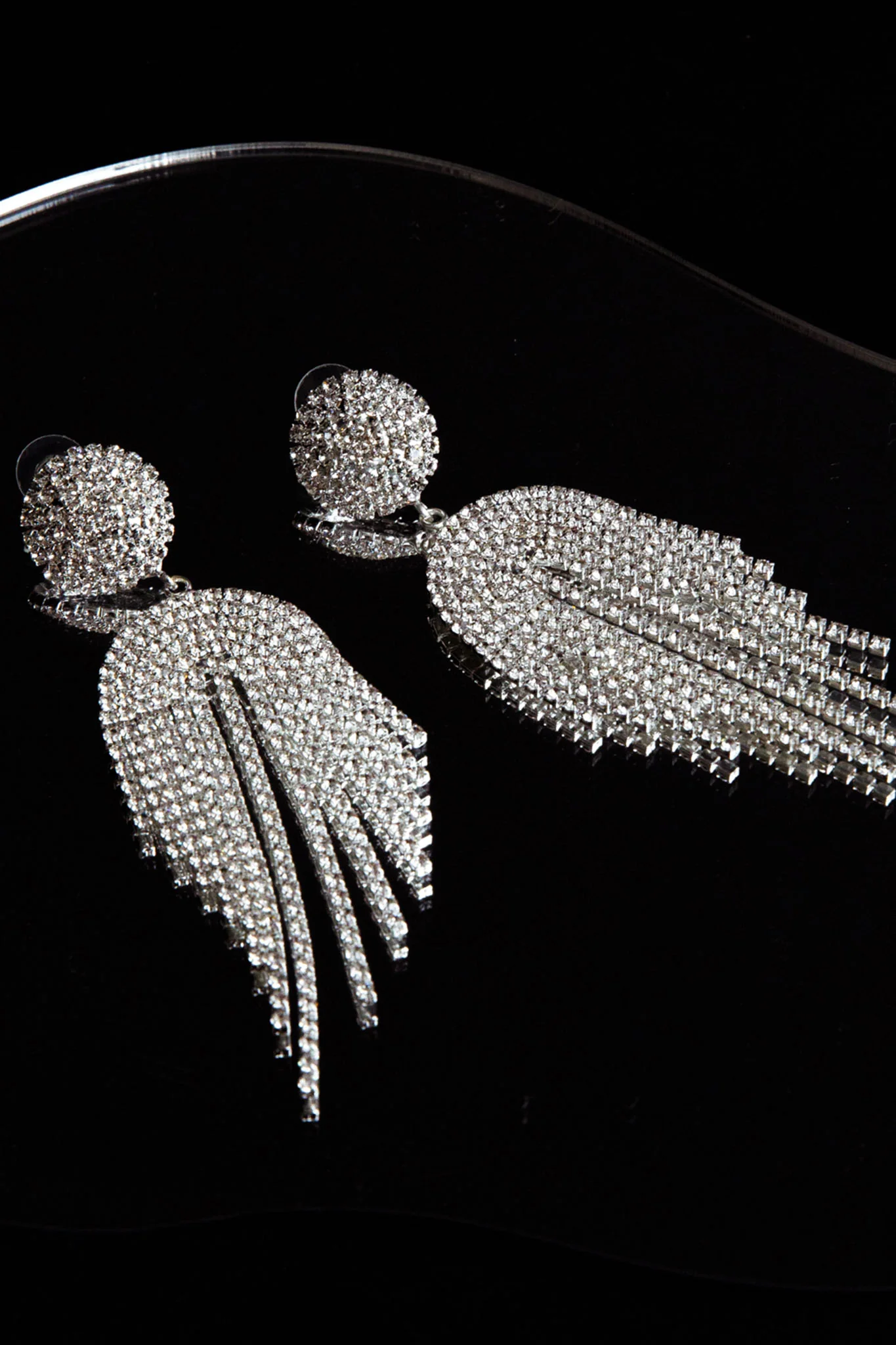 Kiara Circle Cascade Earrings Silver