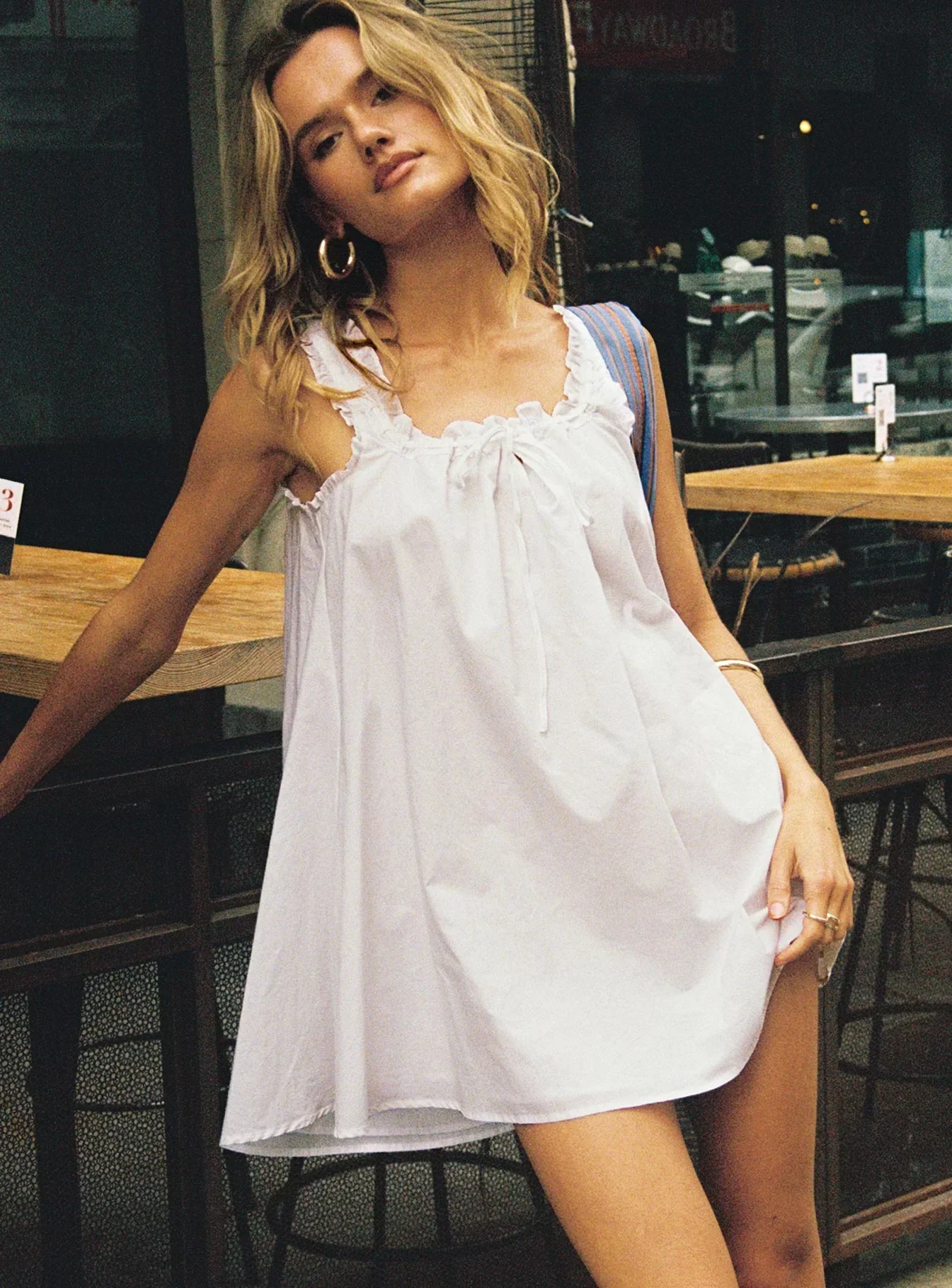 Swing Mini Dress White