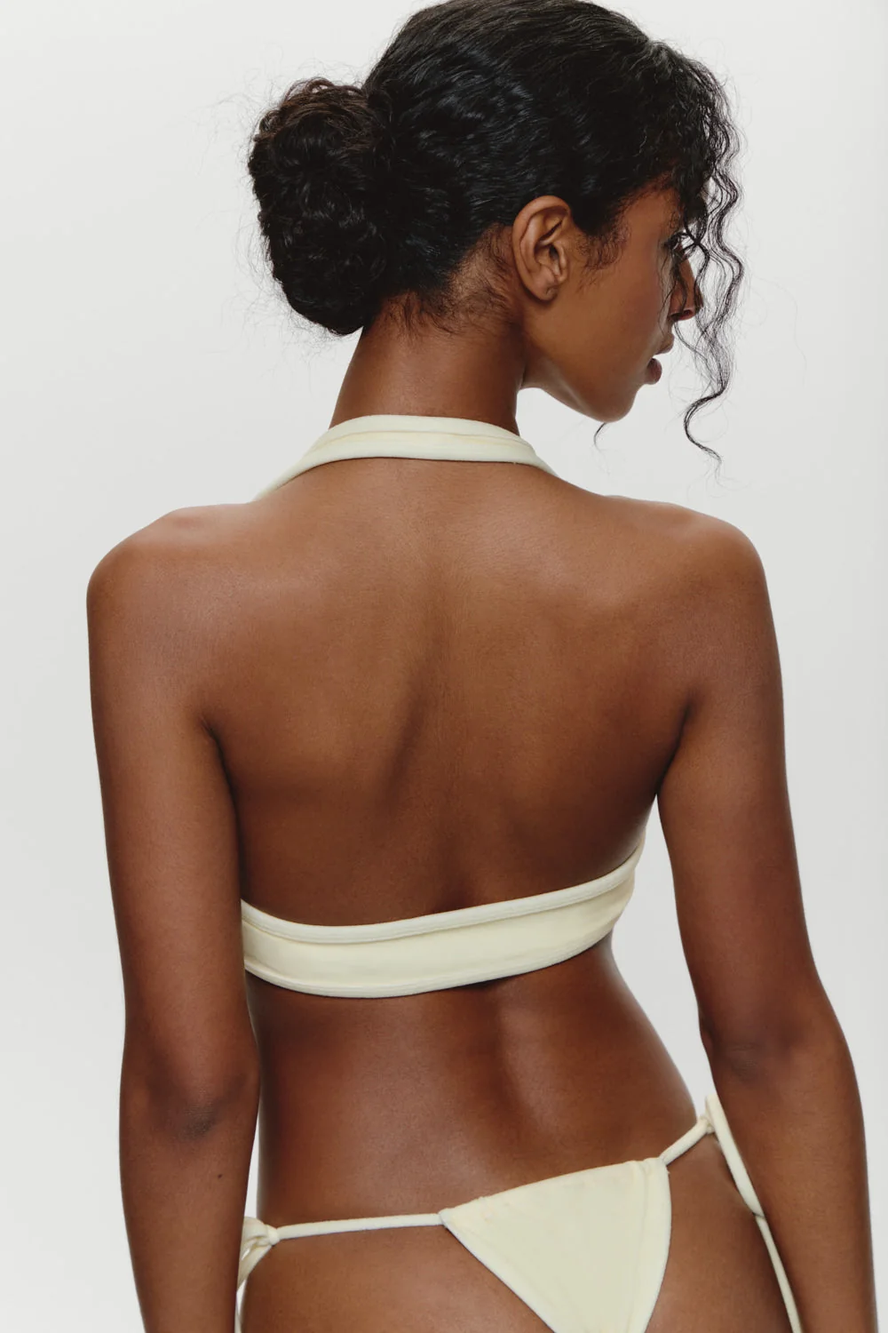 Jayne Terry Halter Bikini Top - Lemon