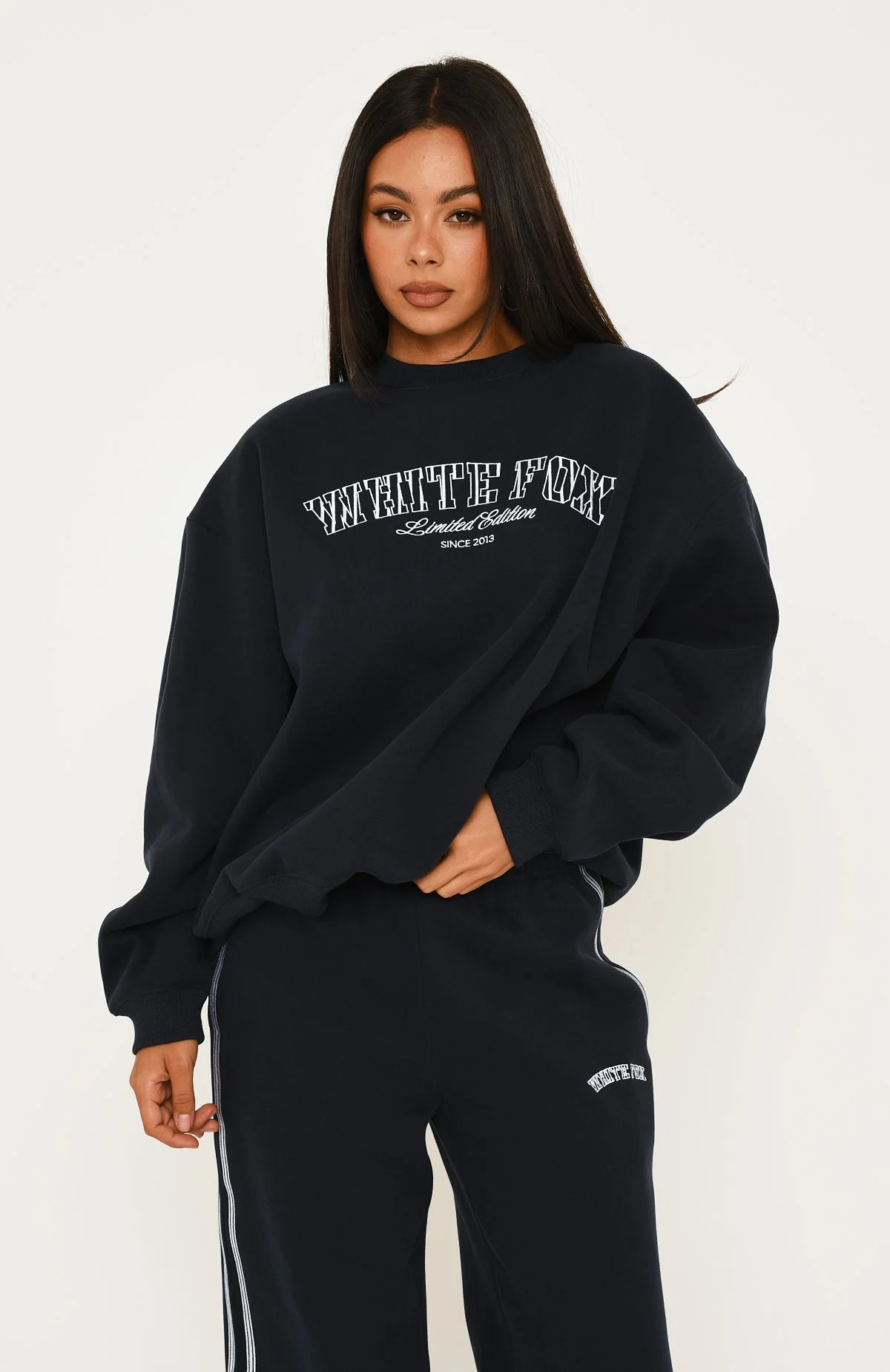 Keep Me Posted Oversized Sweater Navy