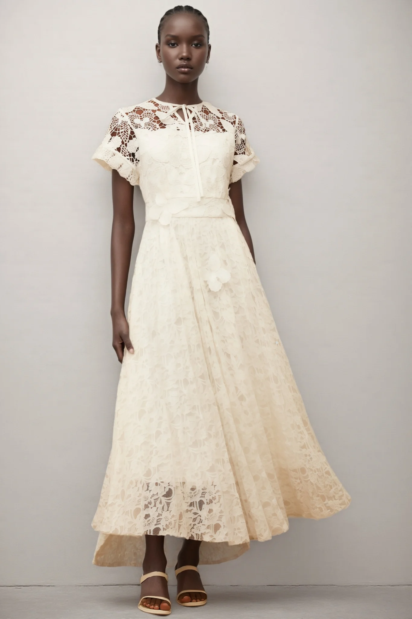 Zephrt White Lace Maxi Dress