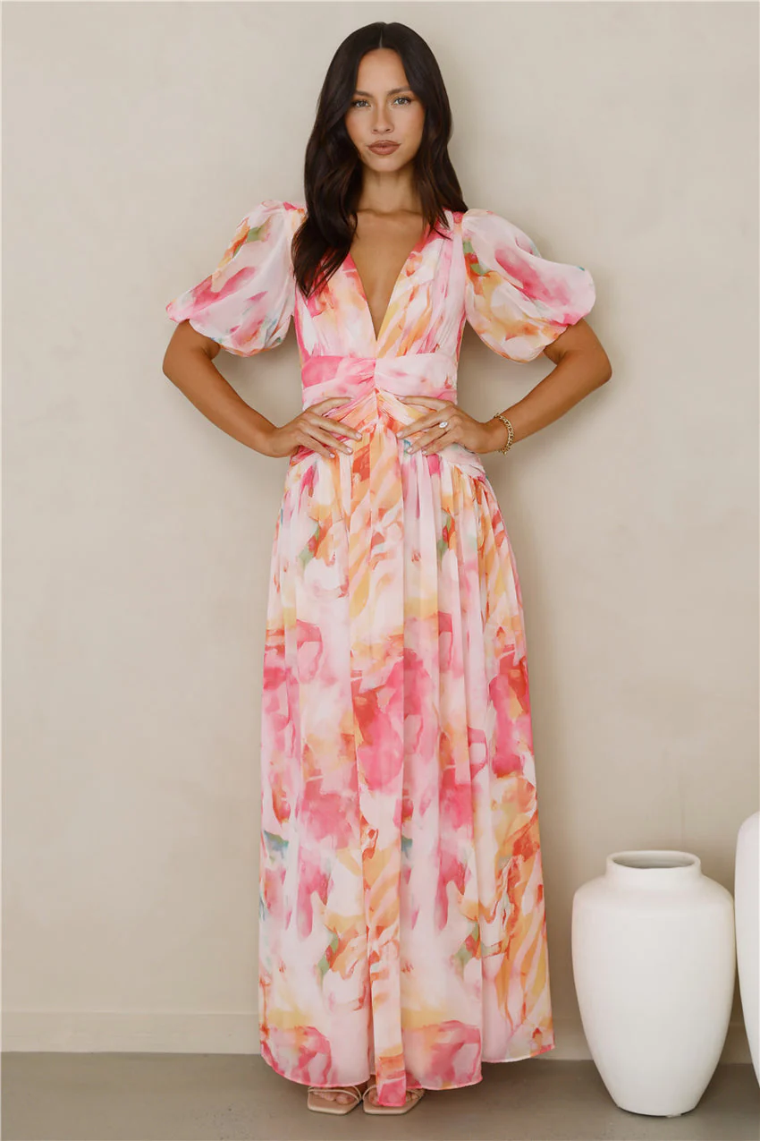Creative Energy Maxi Dress Print - luluinthesky