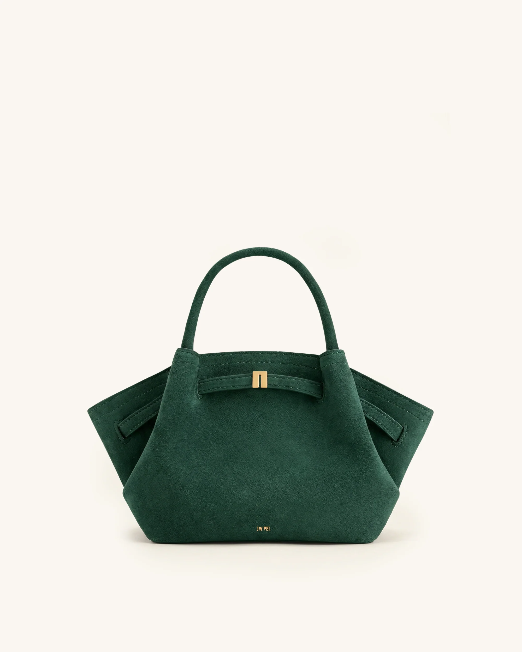 Hana Mini Faux Suede Tote Bag - Forest Green