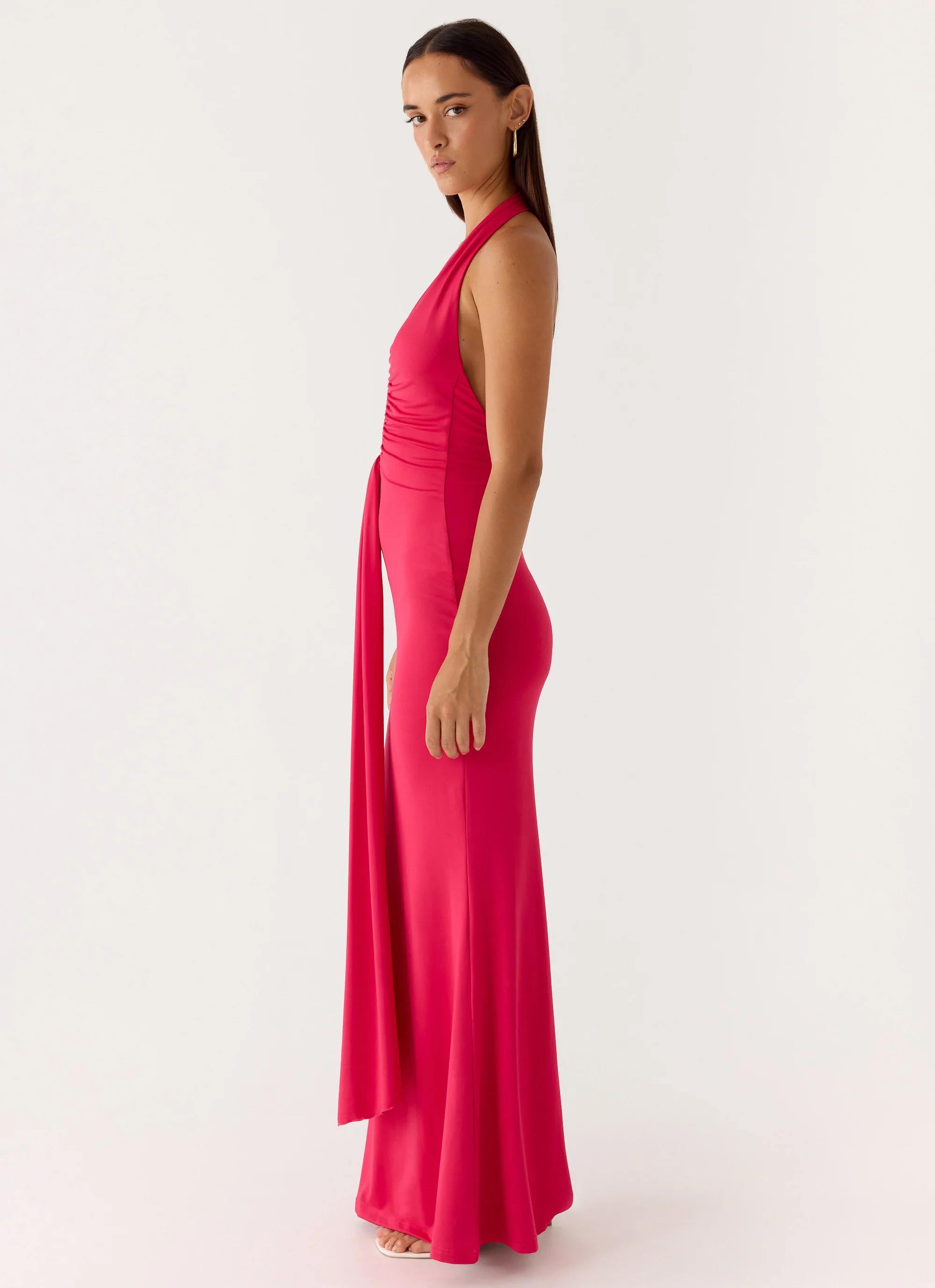 Emiliana Maxi Dress - Red Magenta