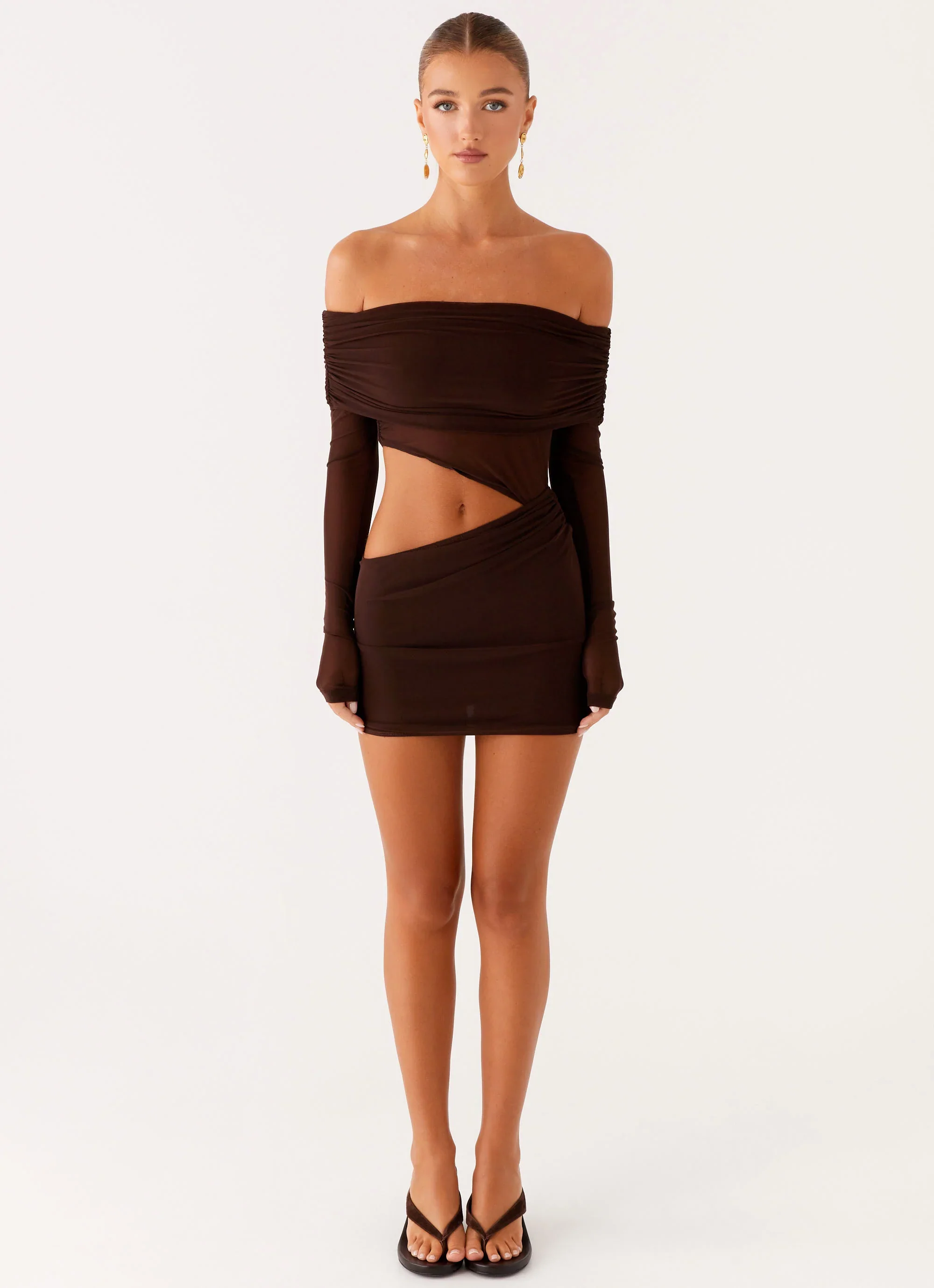 Emery Mini Dress - Chocolate