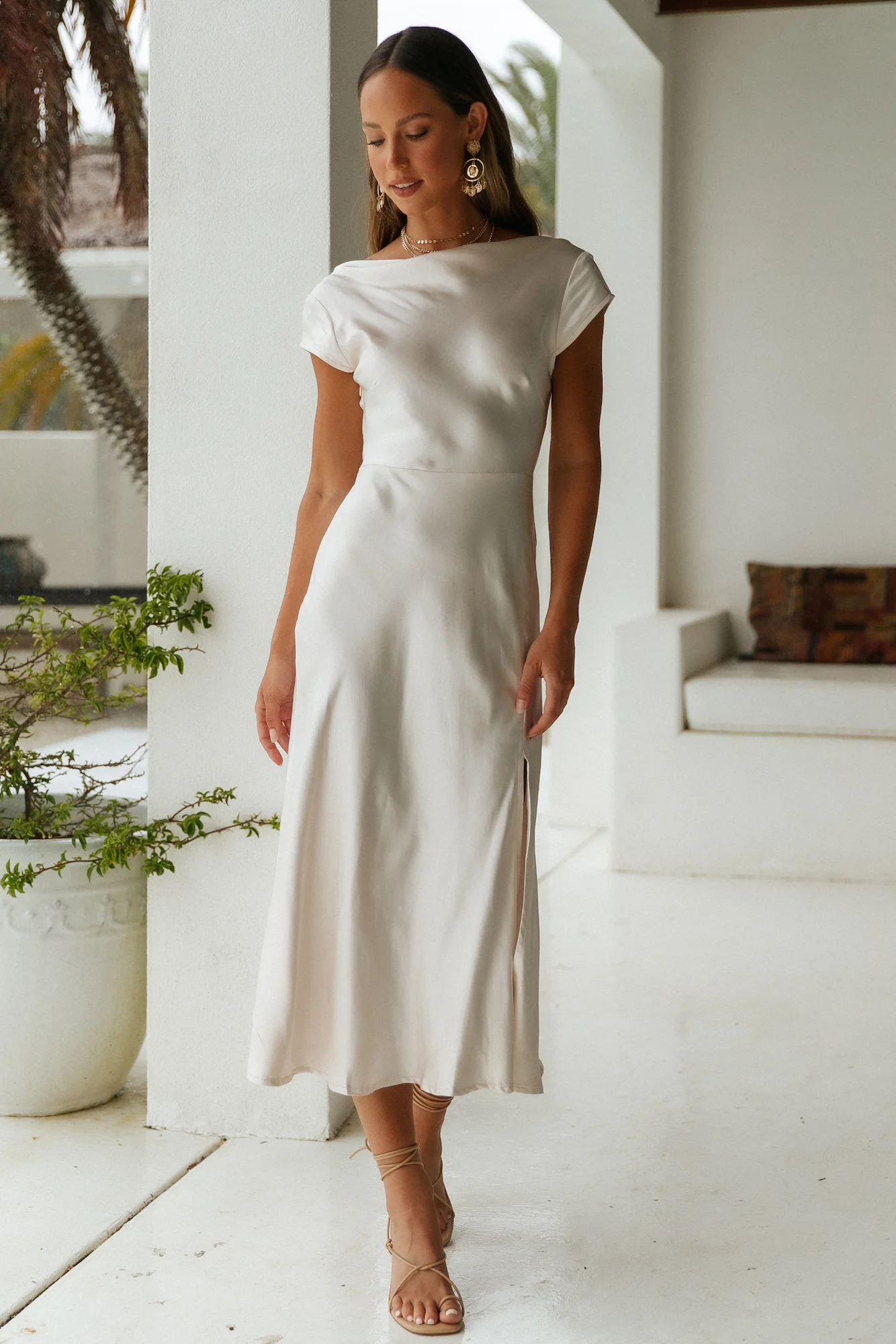 One Last Song Maxi Dress Champagne - luluinthesky