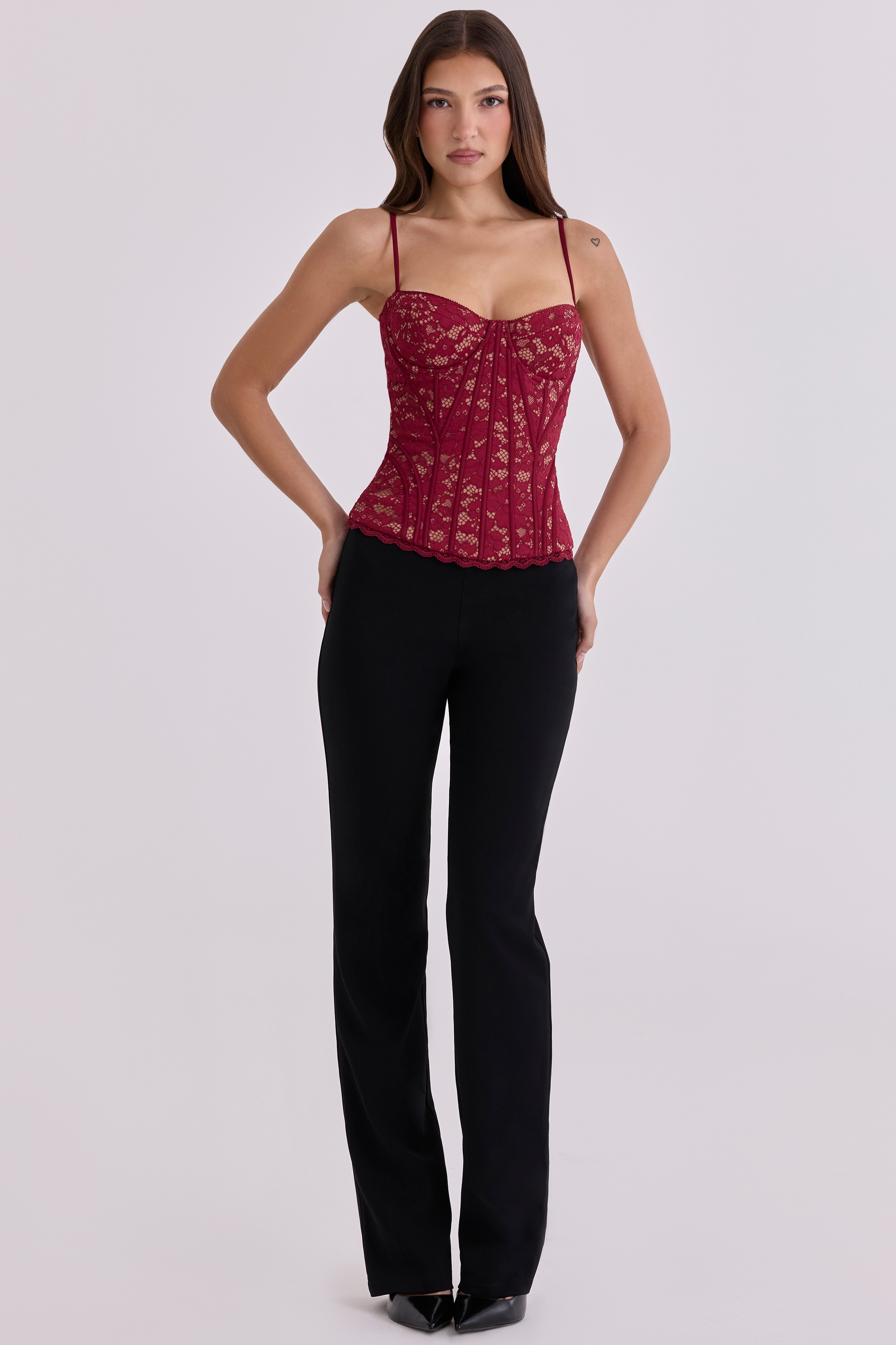 Black Straight Leg Trousers