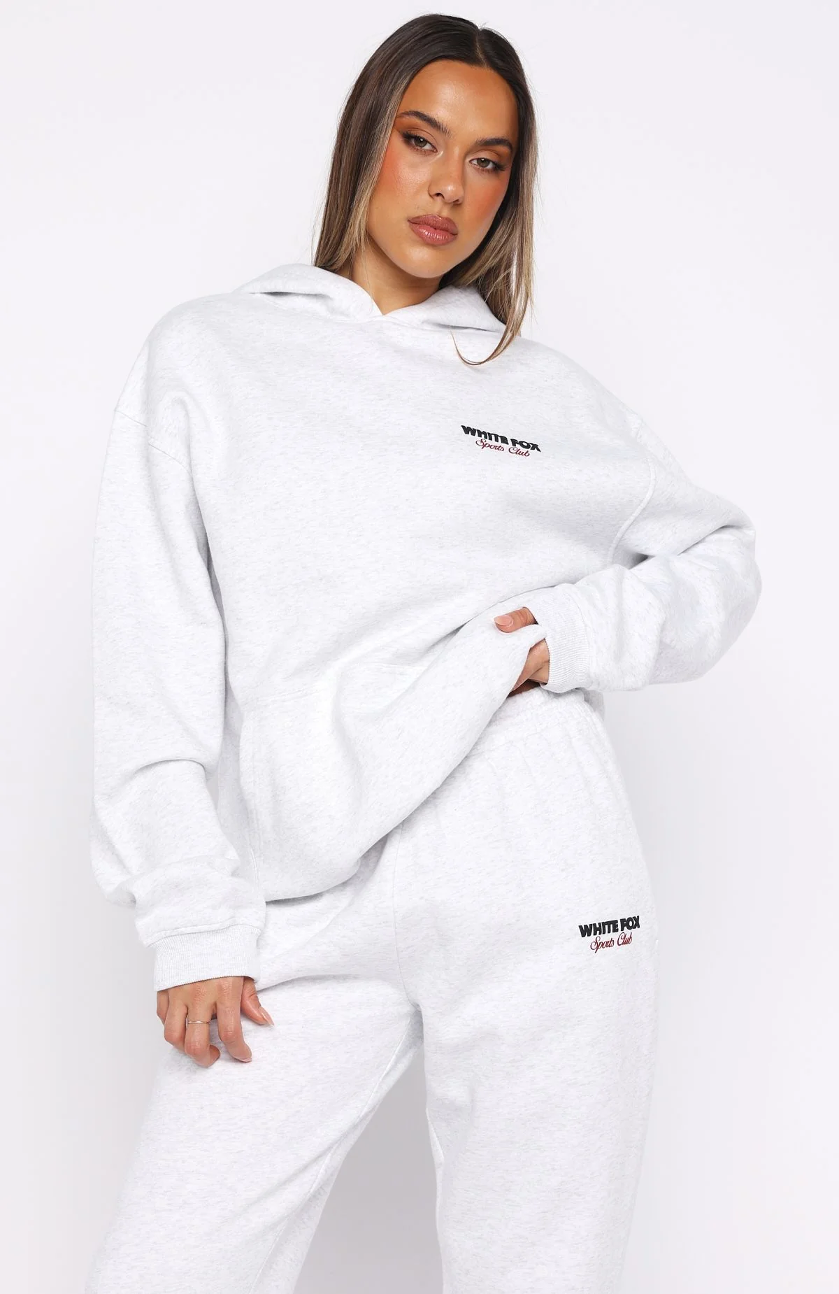 Club 14 Izzy Oversized Hoodie Grey Marle