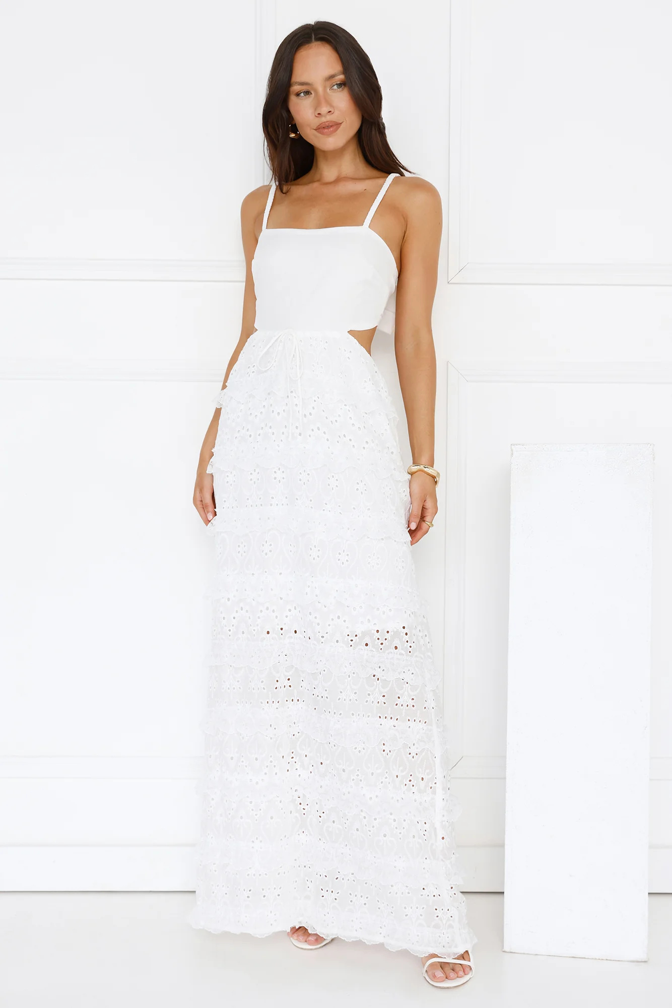 Chic Confidential Maxi Dress White