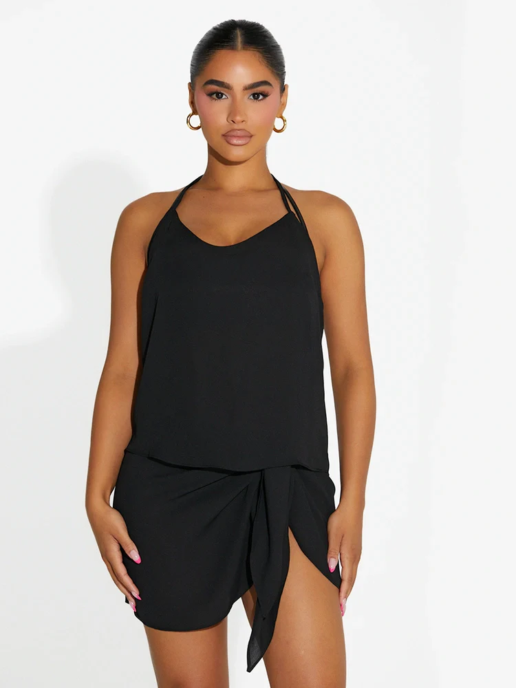 V-Neck Halter Top