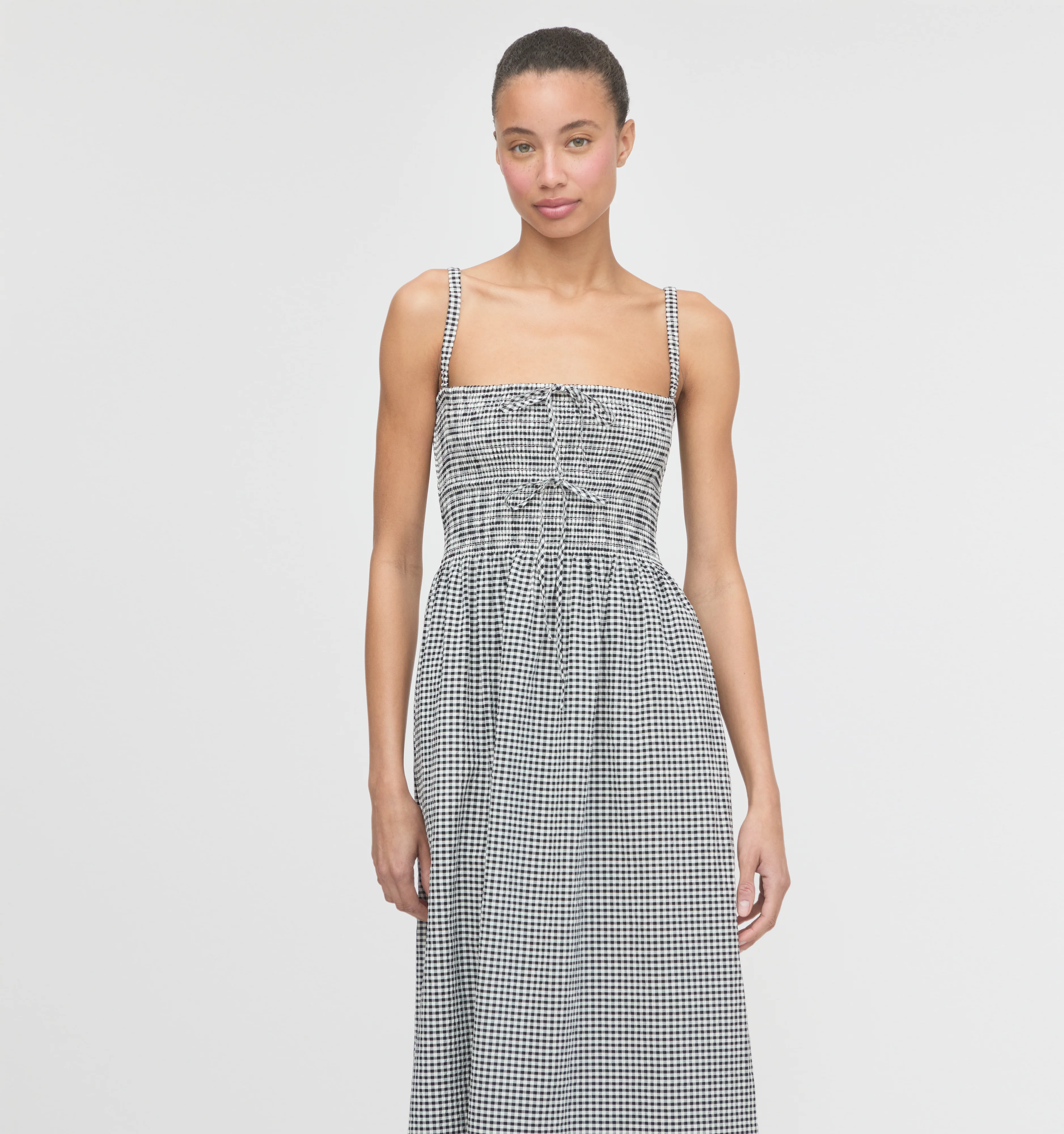 The Larissa Nap Dress - Black/Sand Gingham