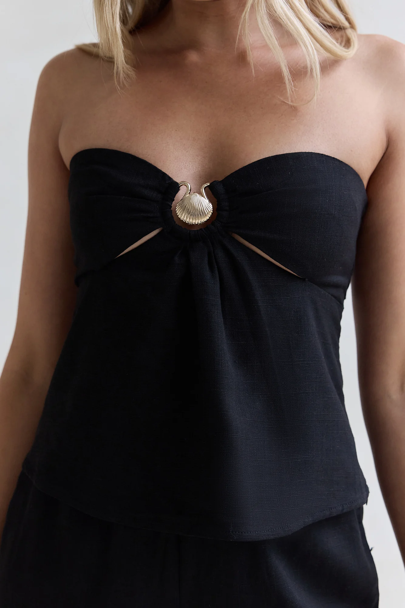 Lost My Way Strapless Top Black