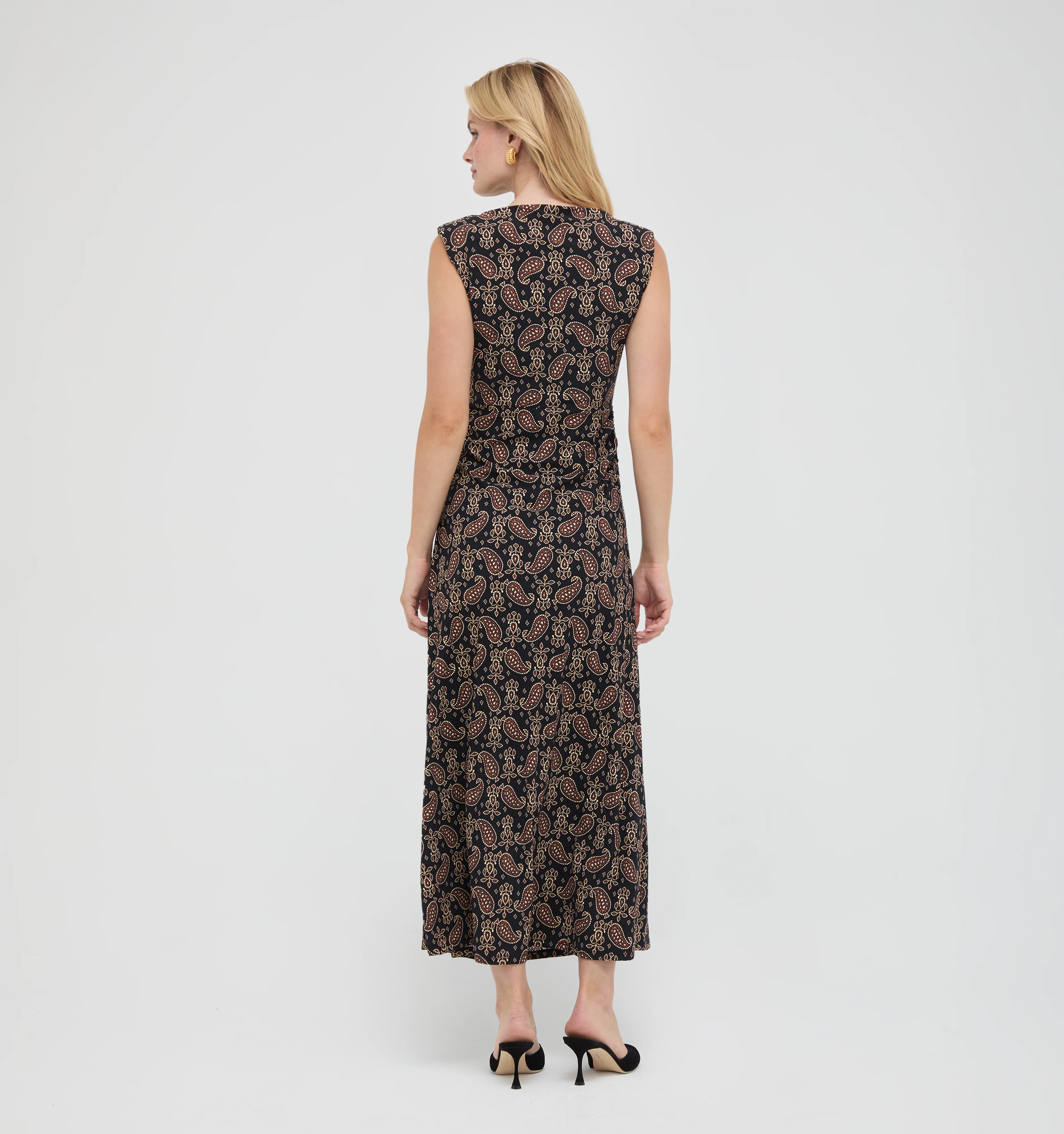 The Sloane Dress -  Duke Paisley Black