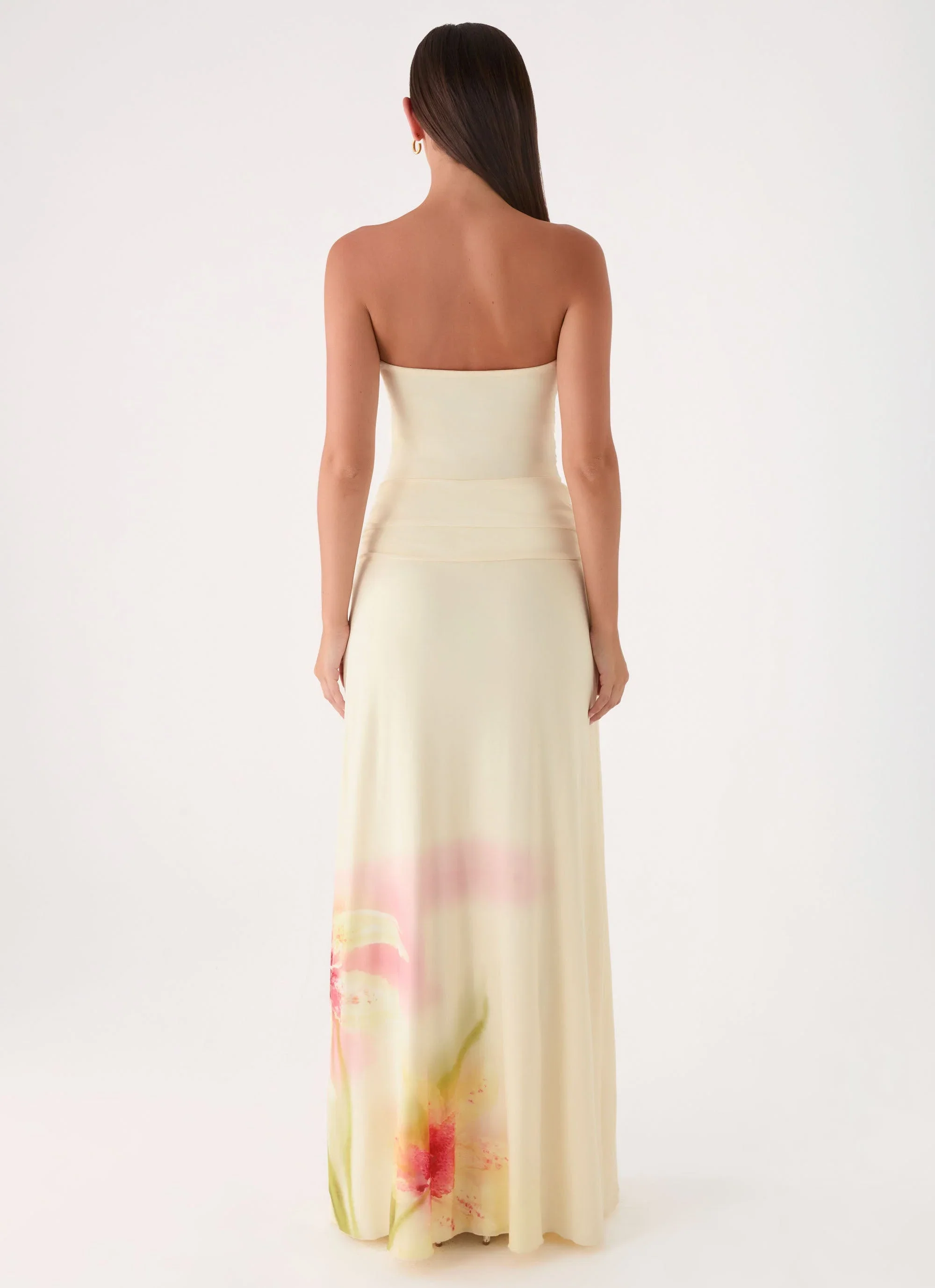 Palomar Strapless Maxi Dress - Soft Lily