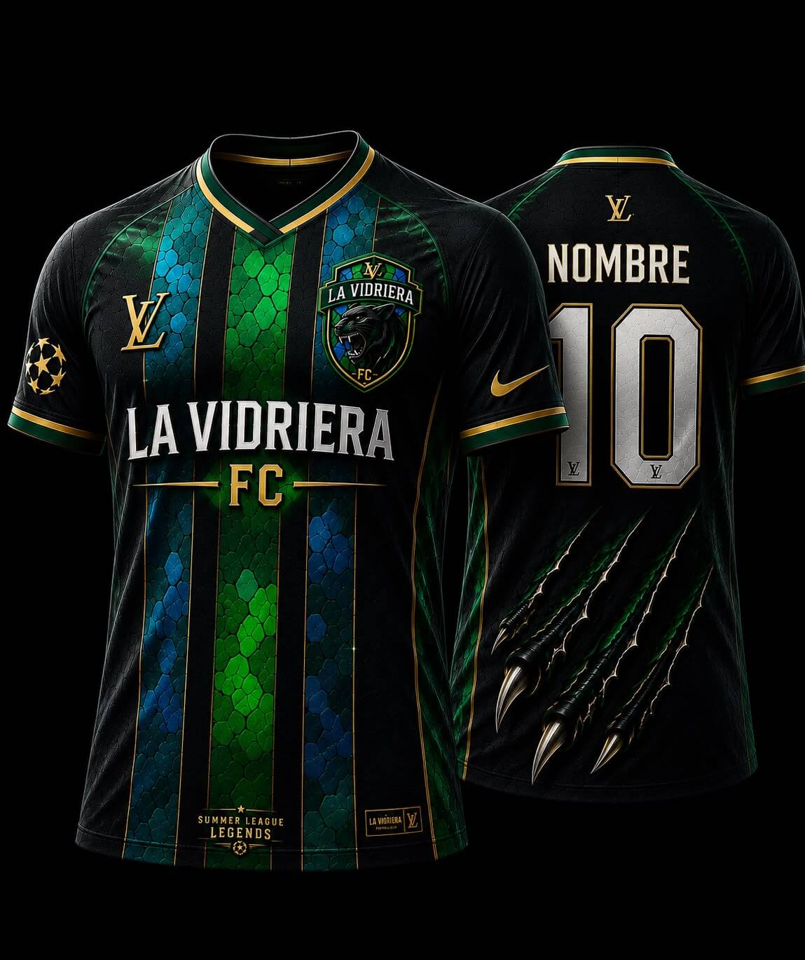 AI-generated La Vidriera FC football kit concept