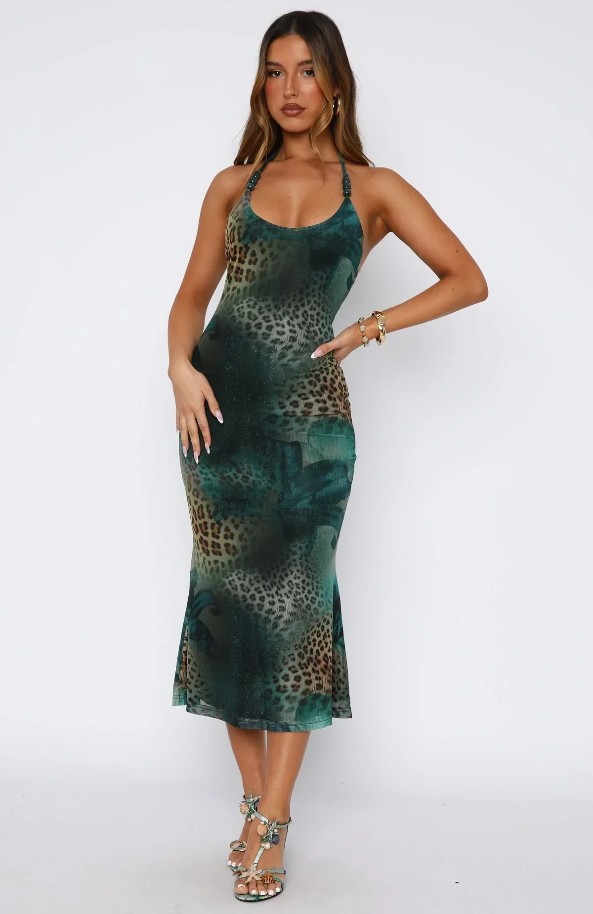 Tropic Like It's Hot Midi Dress Mystic Blossom