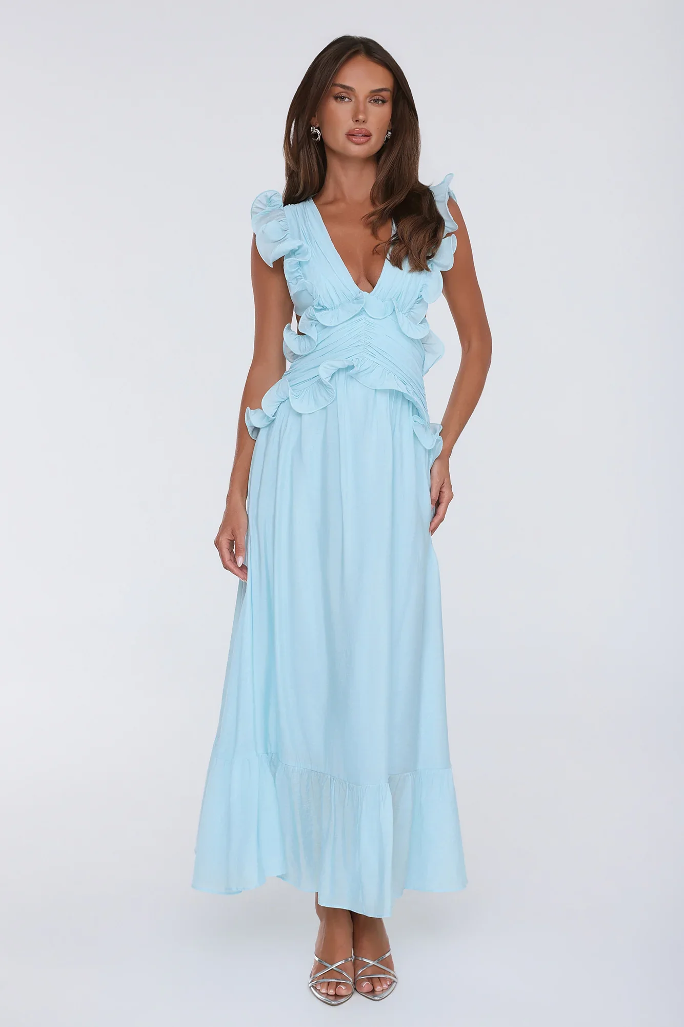Evening Luxe Maxi Dress Light Blue