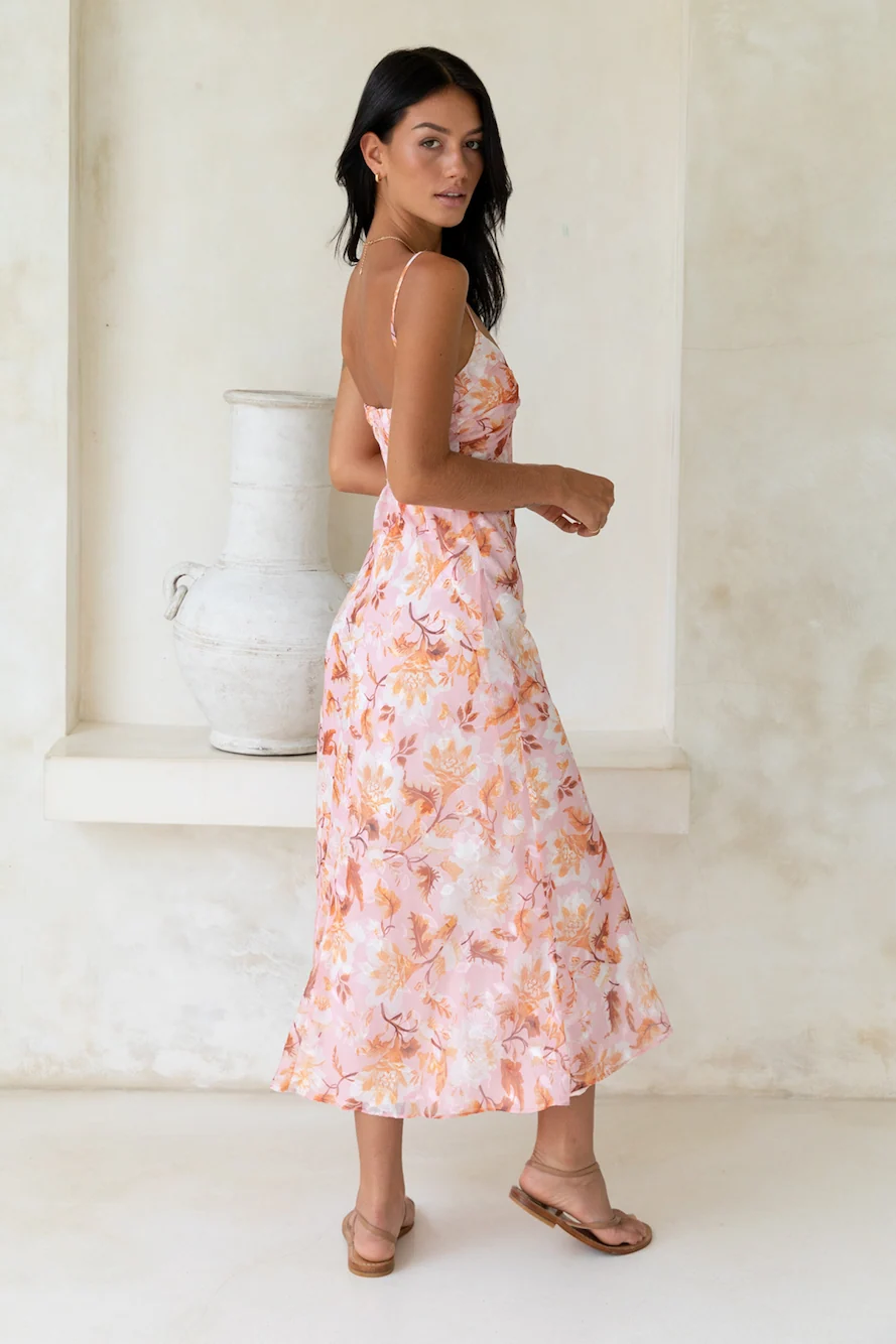 Bed Of Roses Maxi Dress Pink