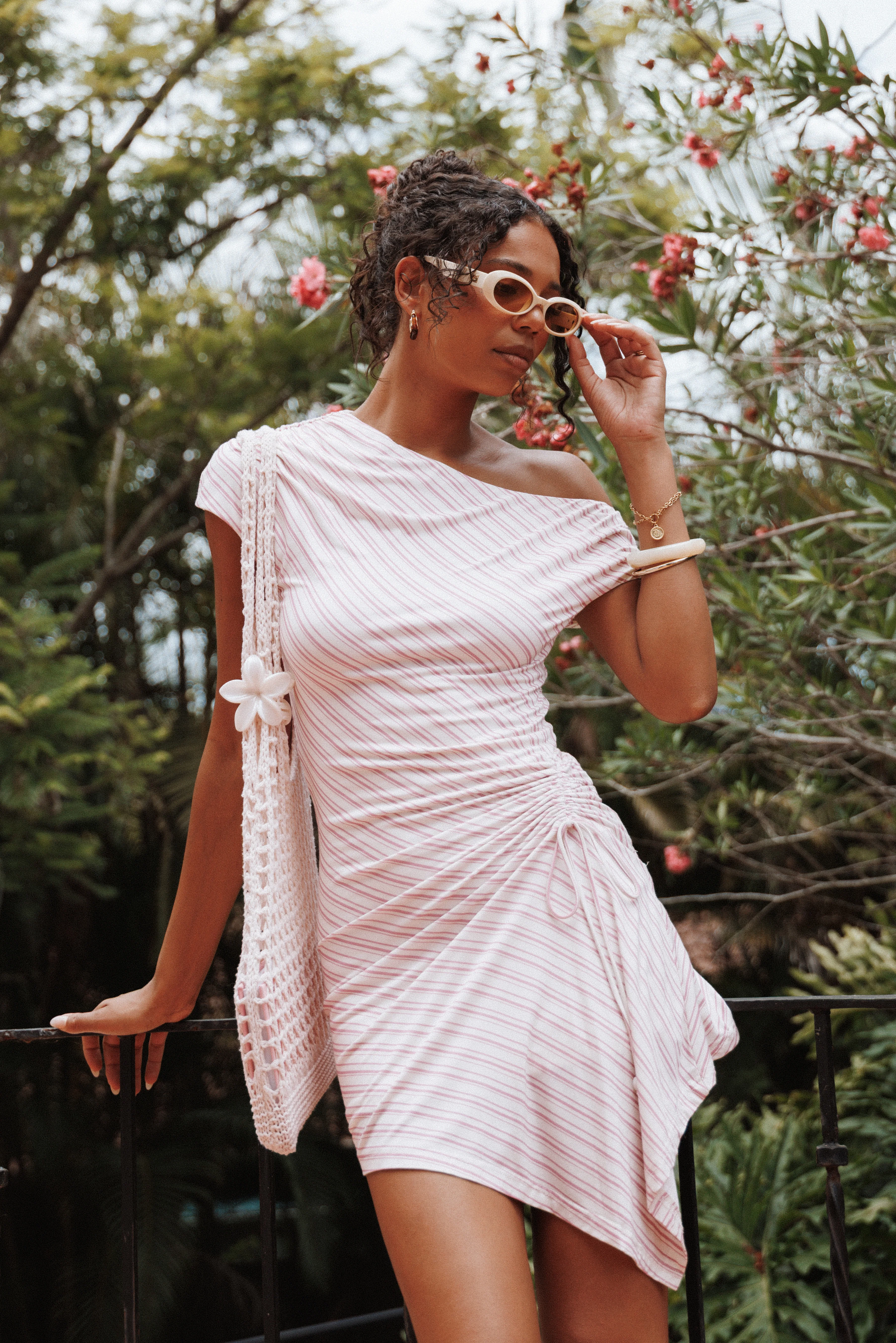 Rois Mini Dress - Pink Stripe