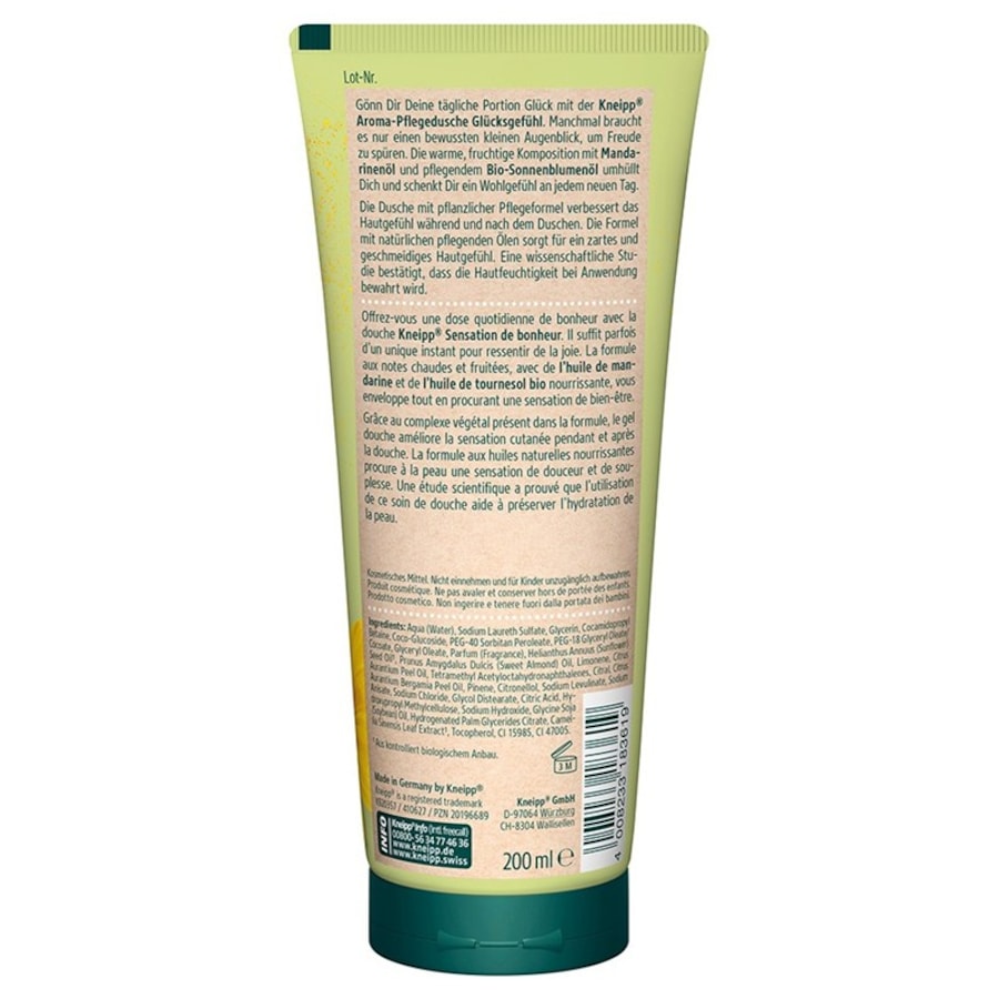 Kneipp Pielęgnacja pod prysznicem Aroma – płyn pod prysznic „Uczucie szczęścia”