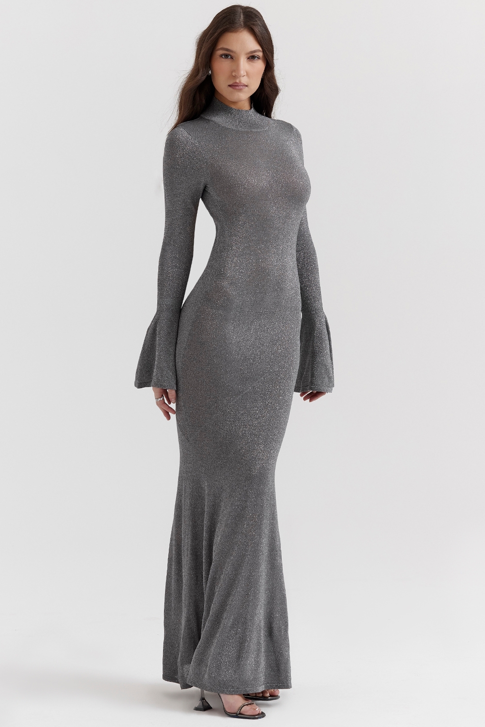 Steel Metallic Maxi Dress